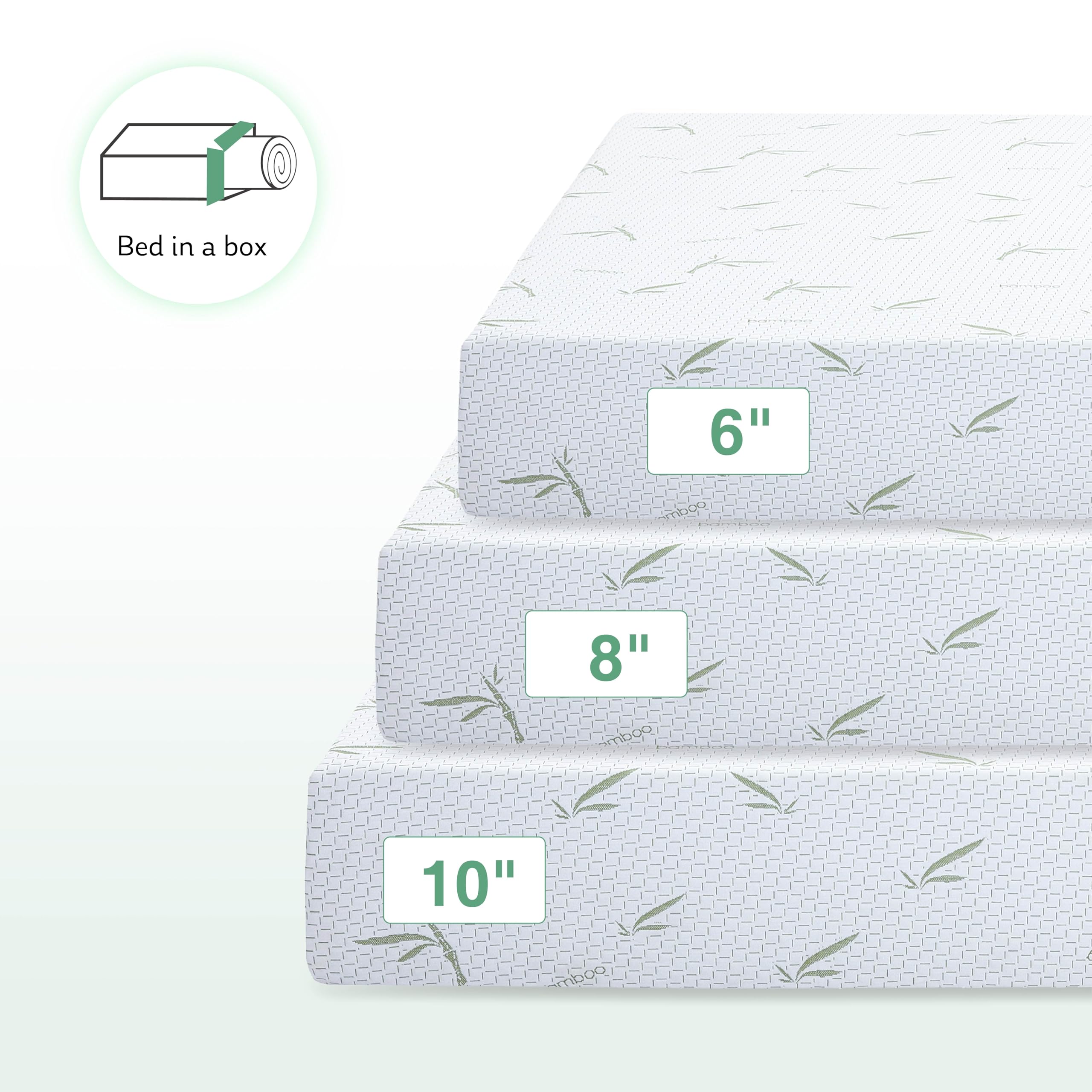 6 Inch Twin Mattress for Kids & Bunk Beds - Cooling Memory Foam with Green Tea Gel, Medium Firm, Fiberglass Free, Certipur-US Certified - Made in USA with US Foam & Global Materials (38x75x6