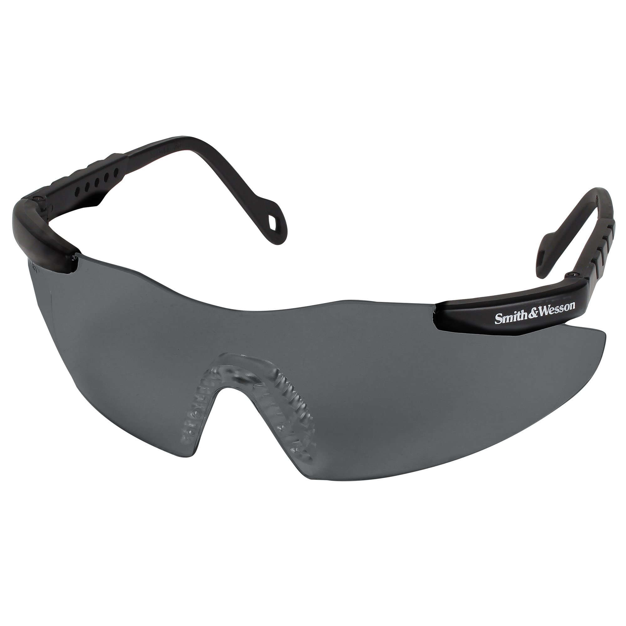 KLEENGUARD Smith & Wesson Magnum 3G Safety Glasses (19823) - Smoke Lenses with Black Frame, Pack of 12 - ANSI Z87.1 Certified for Construction, Woodworking & Industrial Safety