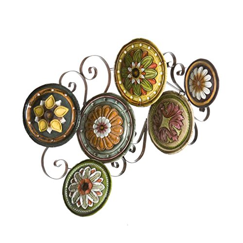 Hand-Painted Italian Metal Wall Sculpture - Glazed Finish for Home & Office Decor | Perfect for Living Room, Bedroom, or Entryway