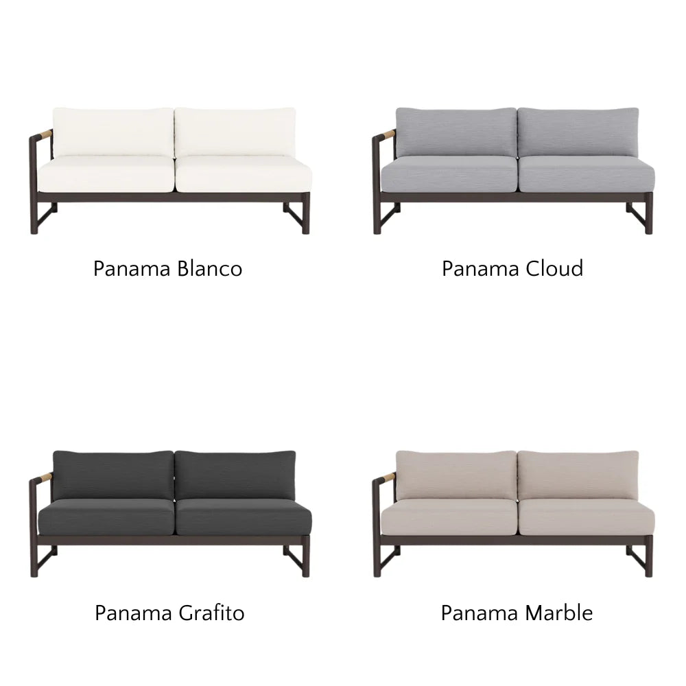 Breeze XL Outdoor 2-Seat Patio Sofa with Left Armrest - Perfect for Backyard, Garden, and Poolside Relaxation