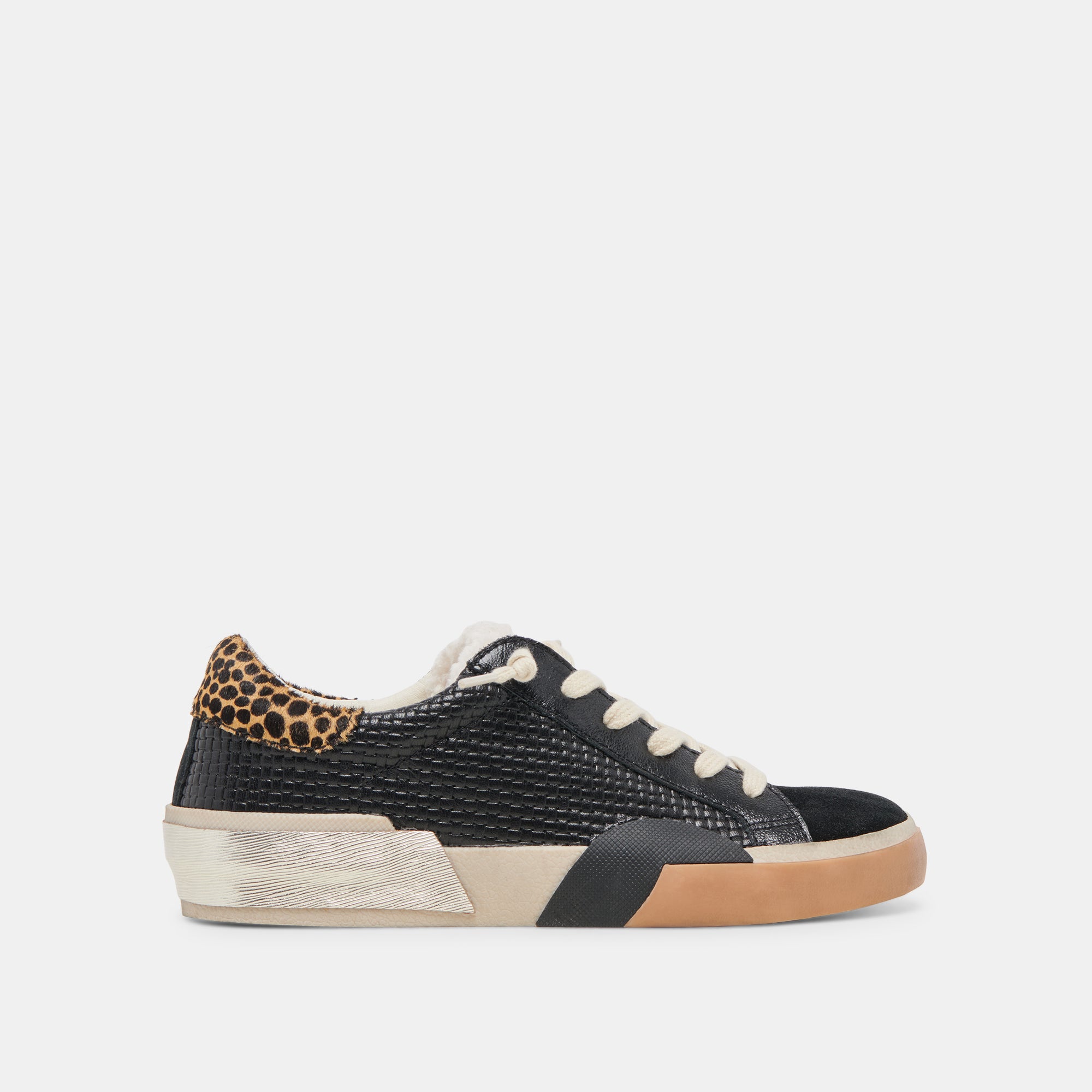 ZINA Plush Sneakers for Women - Black & Multi Woven Comfortable Casual Shoes | Perfect for Walking, Gym, and Everyday Wear