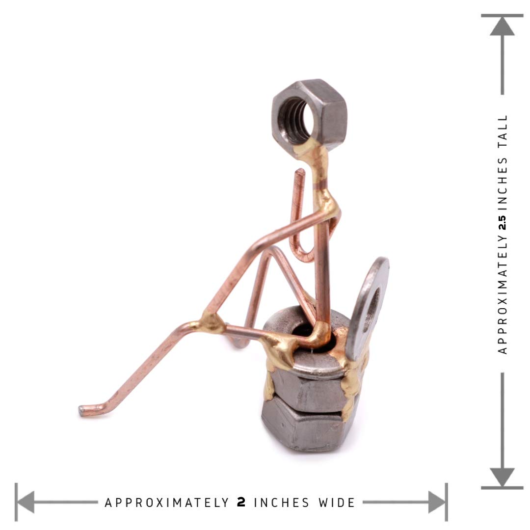 Handmade Metal Art Figurine - Unique Desk Accessory & Office Décor | Perfect Gift for Boss, Plumber or Collectors | Ideal for Home, Office & Bathroom Display