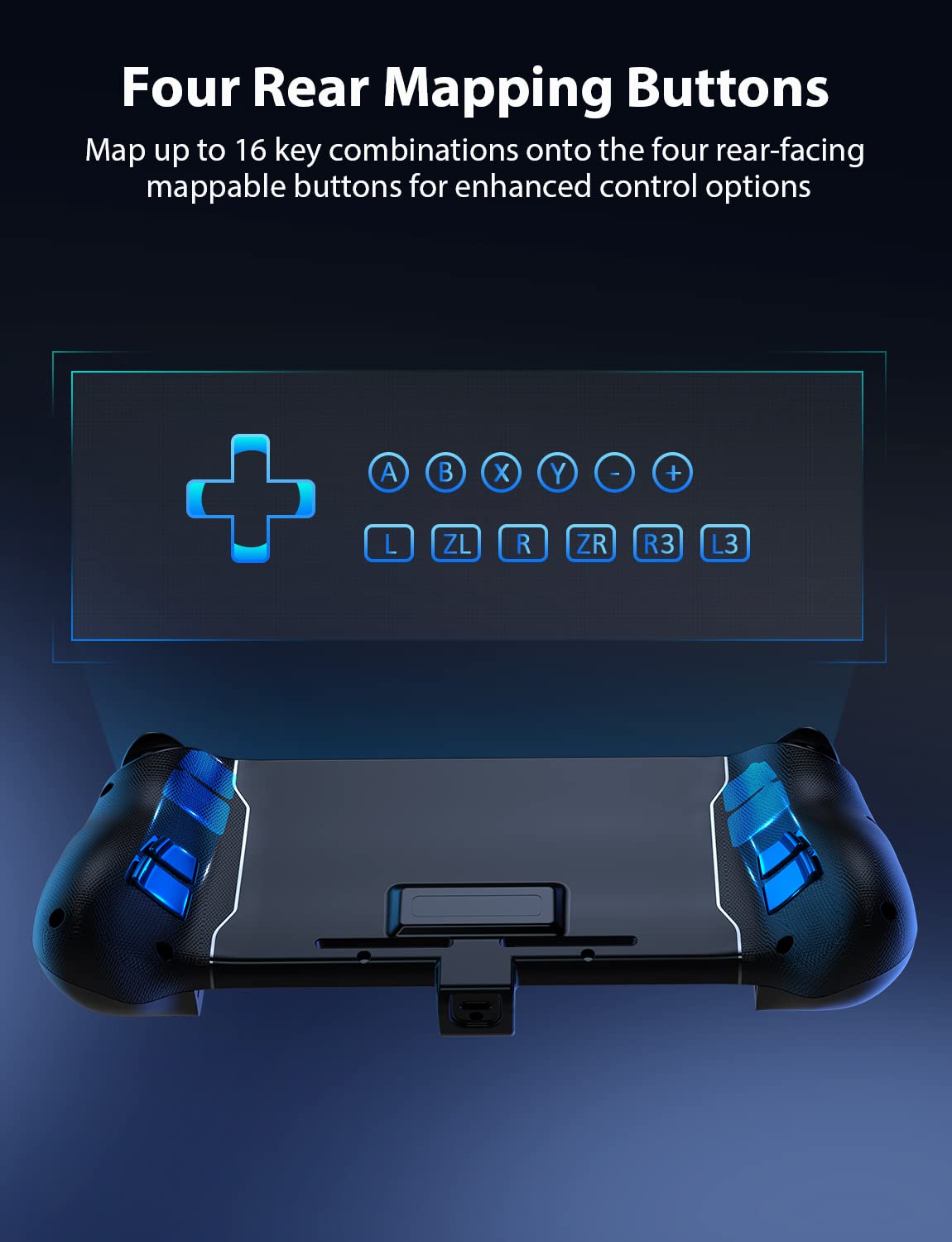 NexiGo Gripcon Pro Controller for Nintendo Switch & OLED - Ergonomic Handheld Mode Gamepad with 6-Axis Gyro, Custom Button Mapping, Enhanced Grip - Perfect for Gaming on the Go, Travel & Long Play Sessions (Black)