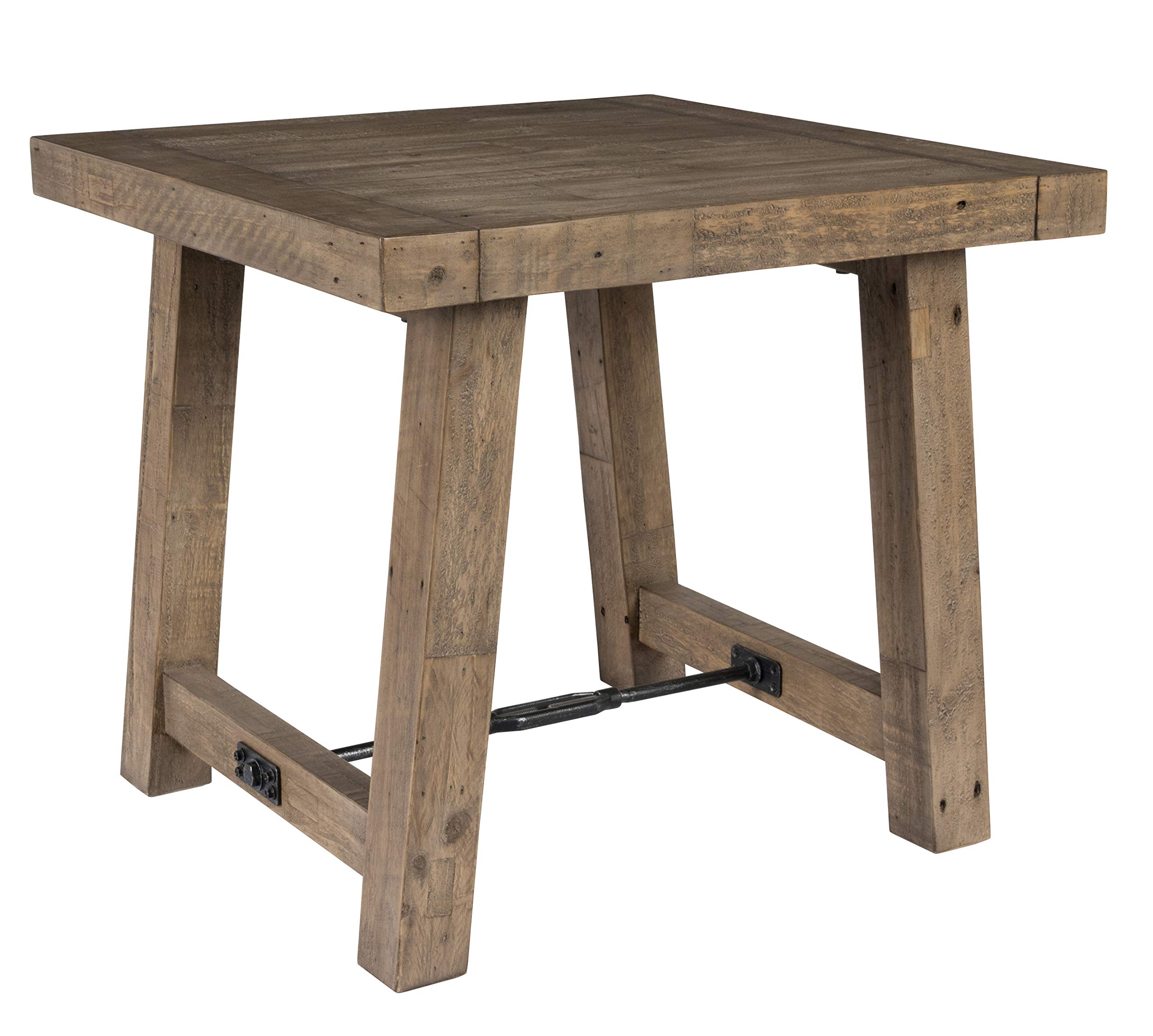 Kosas Modern End Table - Desert Gray Finish, Small Side Table for Living Room, Bedroom, or Office - Sturdy & Stylish Nightstand with Storage Shelf