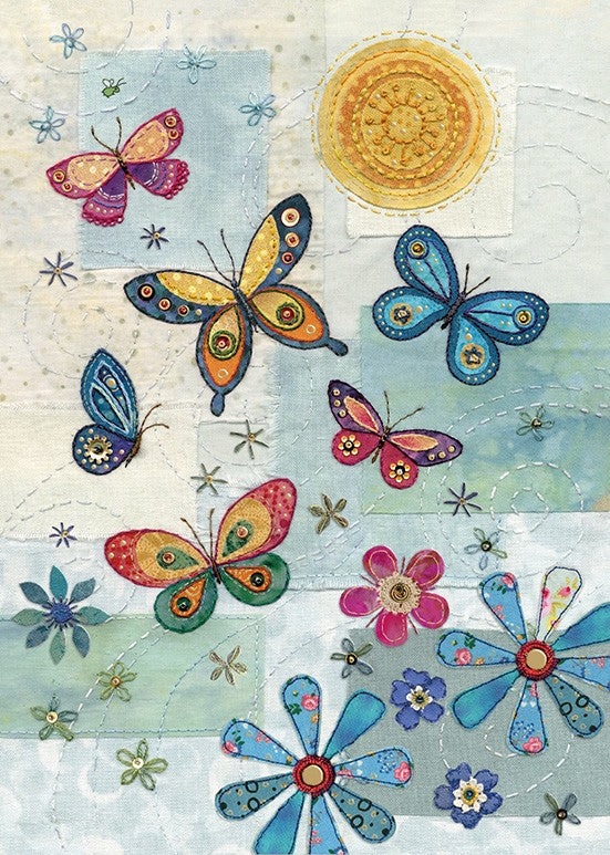 Beautiful Bug Art Greeting Cards - Summer Butterflies Design for Birthdays, Anniversaries & Special Occasions
