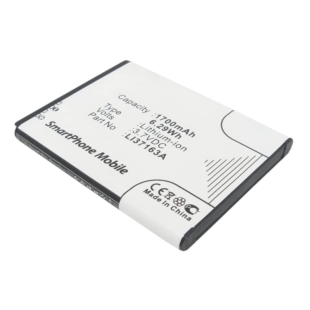 Synergy Digital Replacement Battery for Hisense LI37163A - 3.7V Li-ion 1700mAh Cell Phone Battery | Long-Lasting Power for Hisense Smartphones | Perfect for Travel, Work & Everyday Use