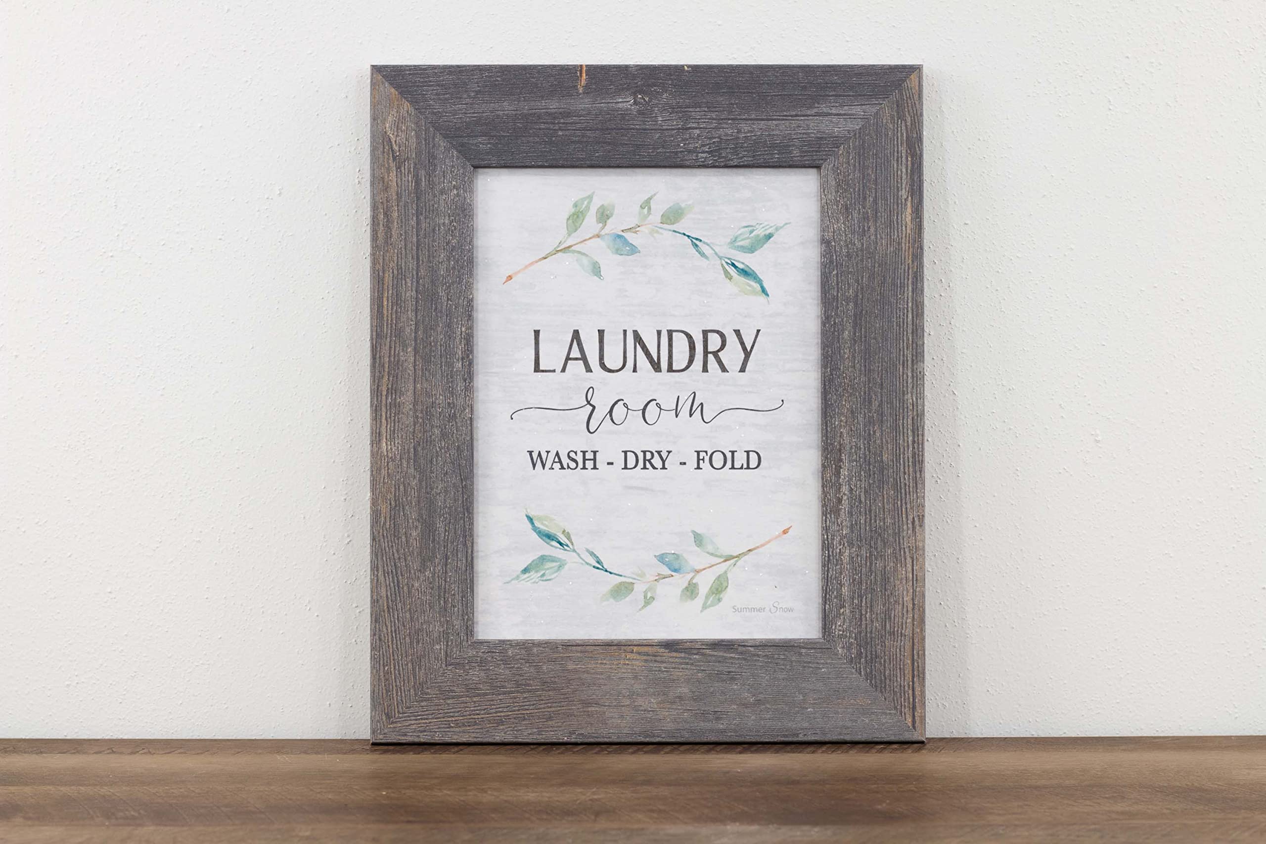 Green and Gray Framed Laundry Room Wall Art Decor - Perfect for Home, Apartment, and Laundry Room Decoration