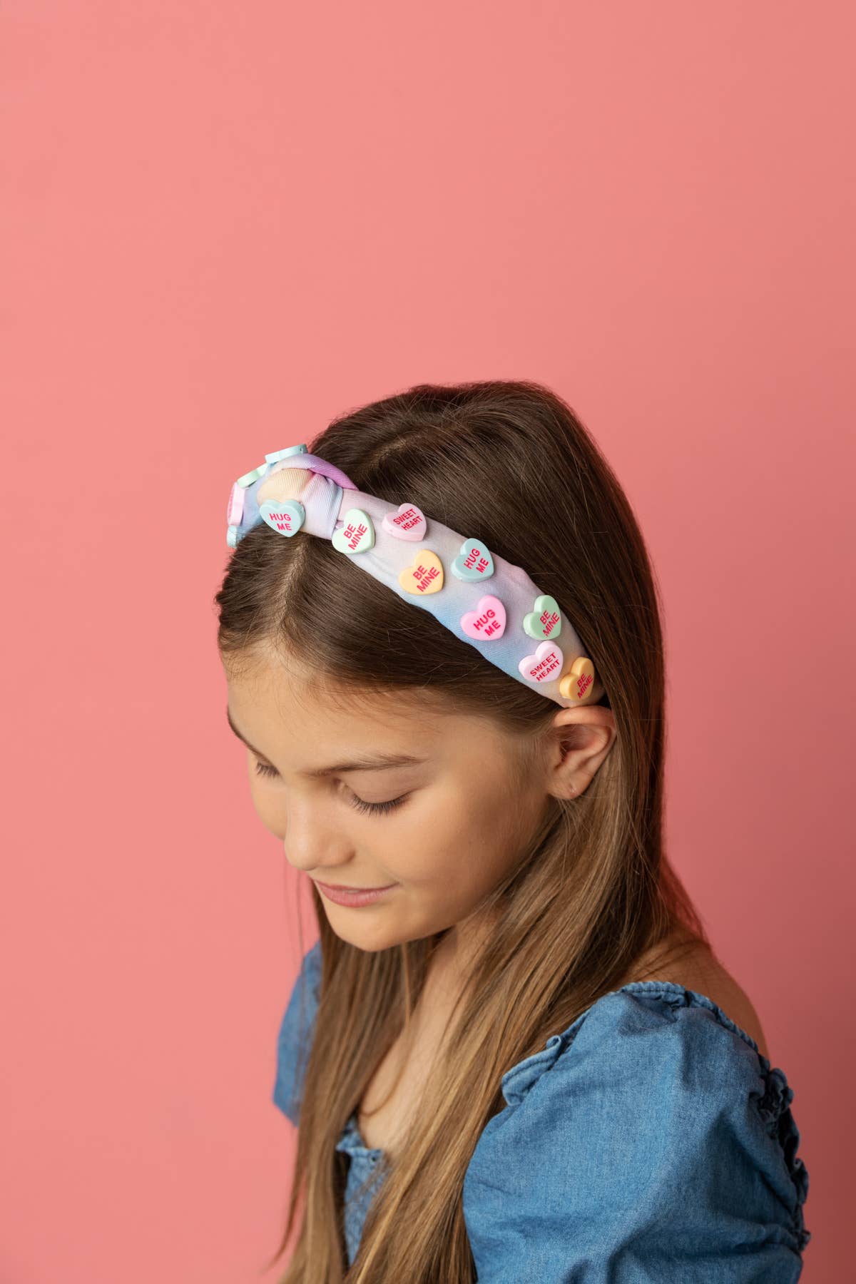 Pastel Tie Dye Candy Heart Knot Headband - Cute Hair Accessories for Women & Girls | Perfect for Valentine's Day, Parties, Weddings & Everyday Fashion