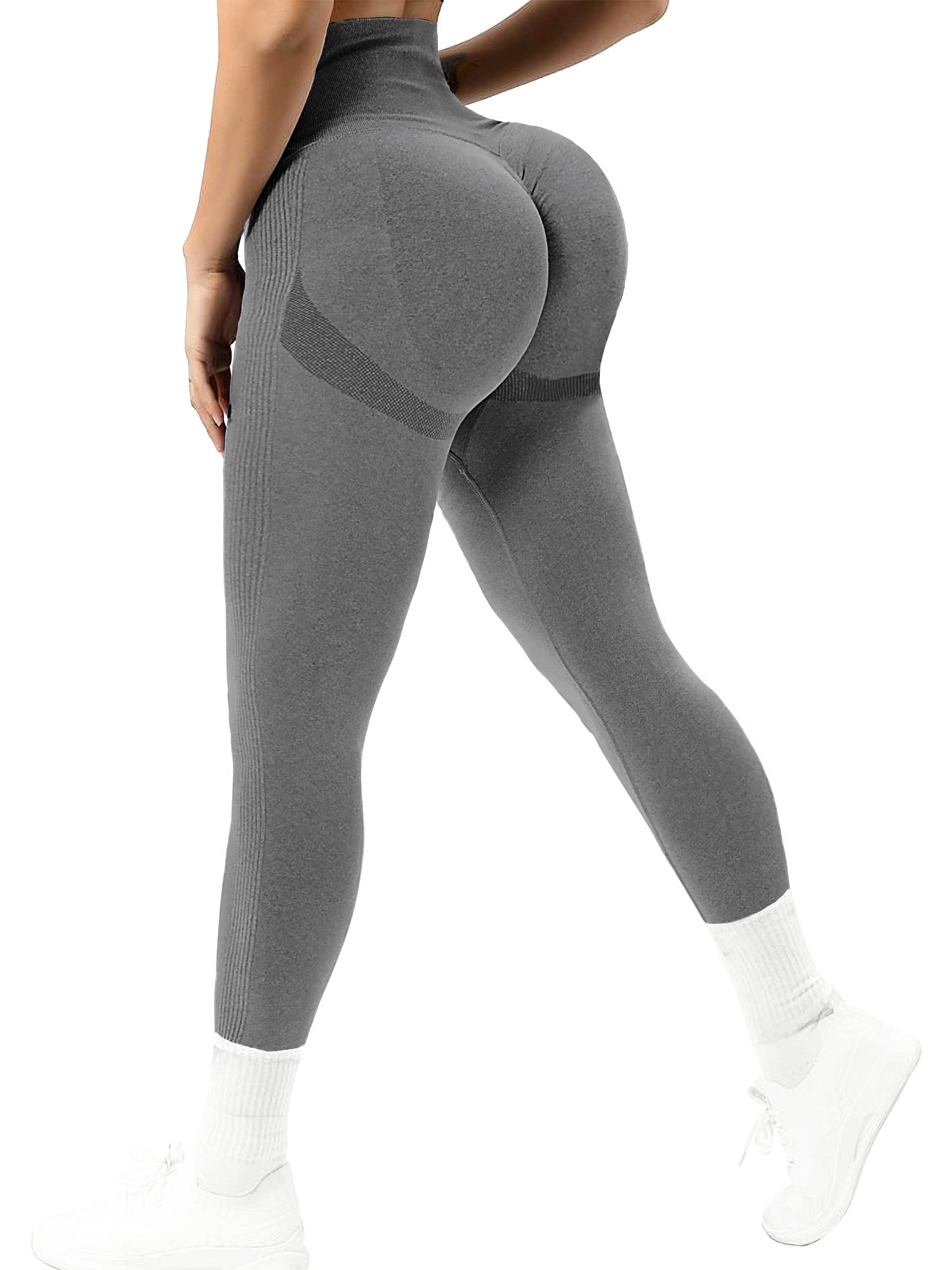 YVYVLOLO High Waist Butt Lifting Seamless Leggings for Women - Gym Workout, Yoga, Running & Everyday Wear - Tummy Control Yoga Pants with Comfortable Stretchy Fabric