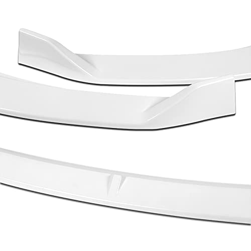 3PCS Front Bumper Lip Kit for 2014-2016 Kia Forte EX LX SX - STP-Style Splitter Trim Protection Spoiler & Air Dam Chin Diffuser (Painted White) | Enhance Style & Aerodynamics for Street Racing & Car Shows