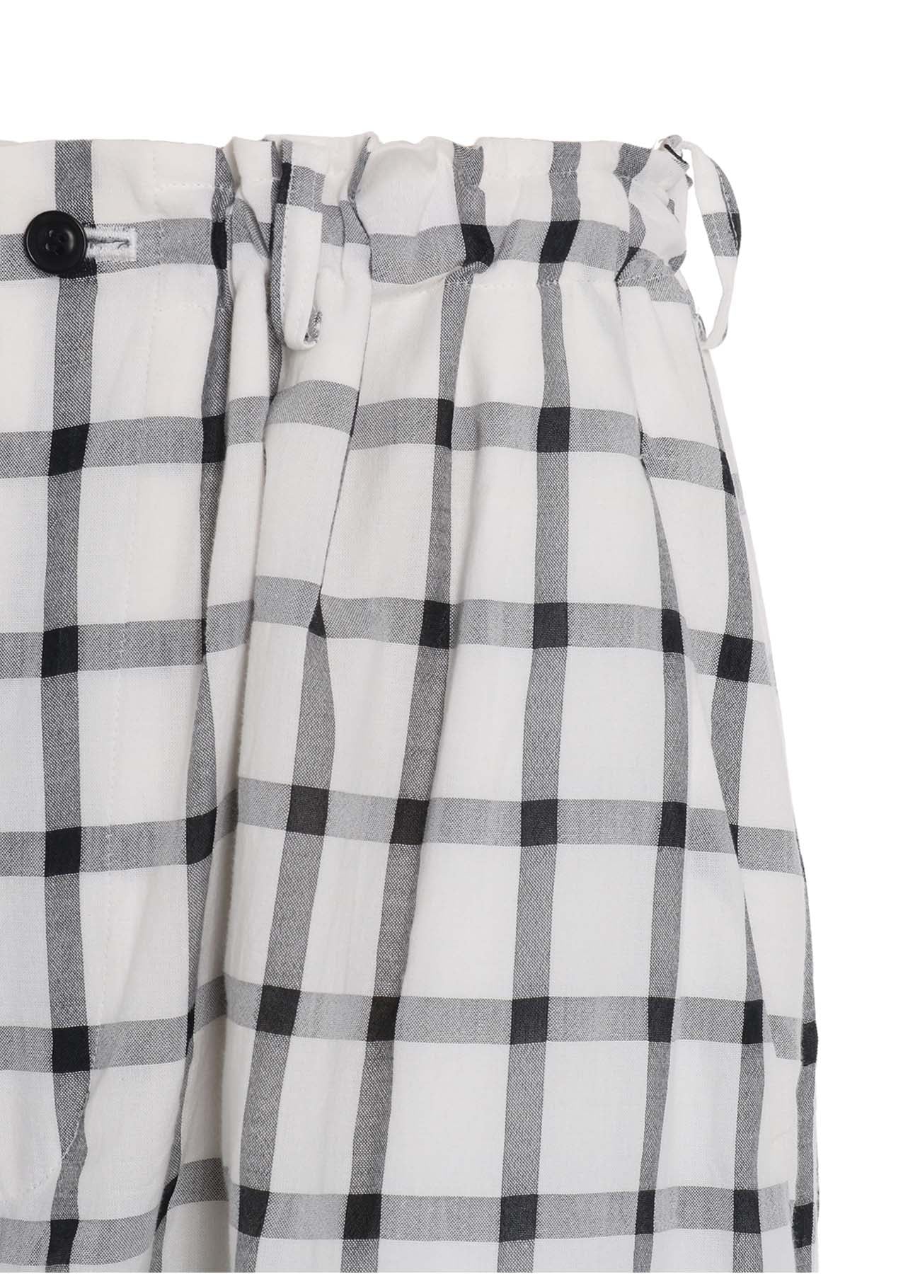 Soft & Breathable Cotton Cupro Plaid Pants for Women - Comfortable High Waisted Trousers for Work, Office & Casual Wear