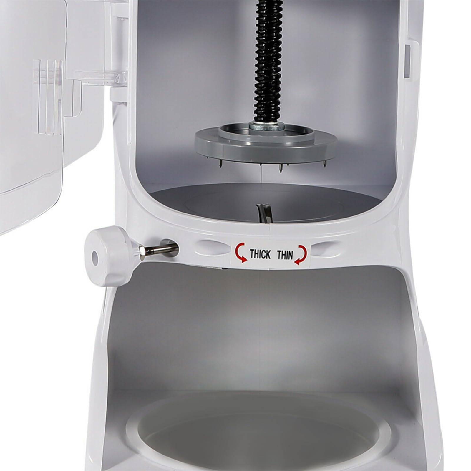 350W Commercial Electric Ice Shaver Machine - Adjustable Thickness Snow Cone Maker & Ice Crusher (250-350 RPM) for Coffee Shops, Restaurants, Bars, and Home Use - Perfect for Cocktails, Smoothies, and Desserts