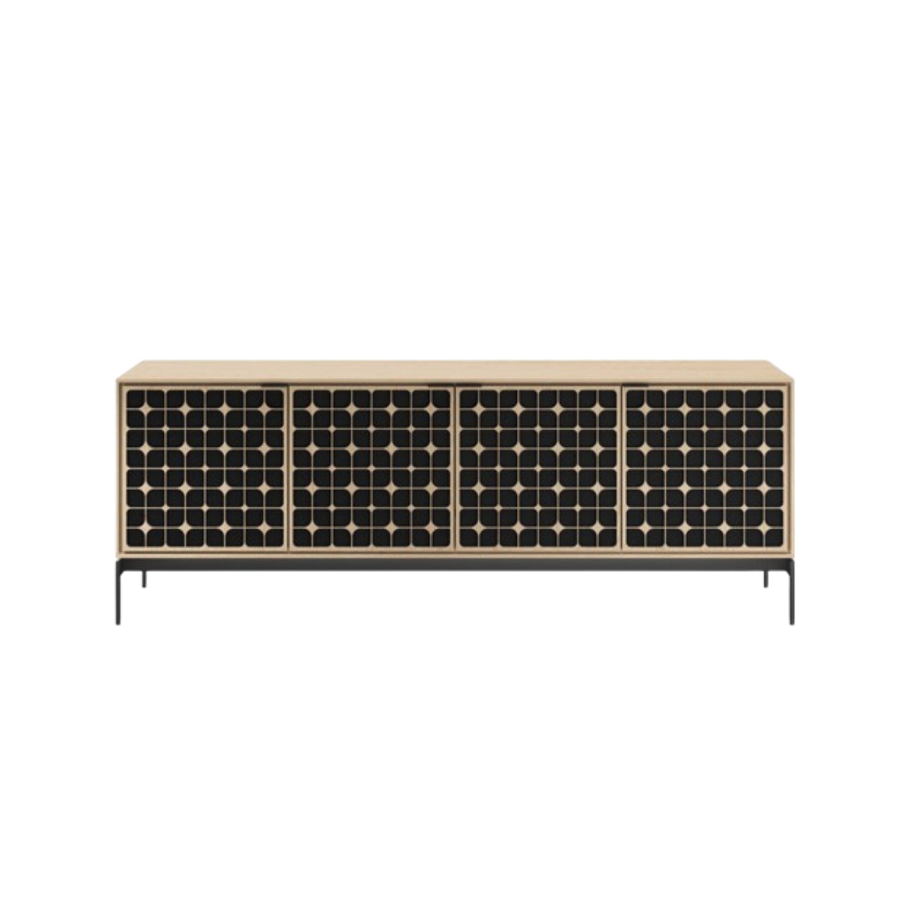 BDI 8709 Constellation Media Console With Base - Modern TV Stand for Living Room, Home Theater & Entertainment Centers - Durable Wood & Metal Design for 4K & Smart TVs