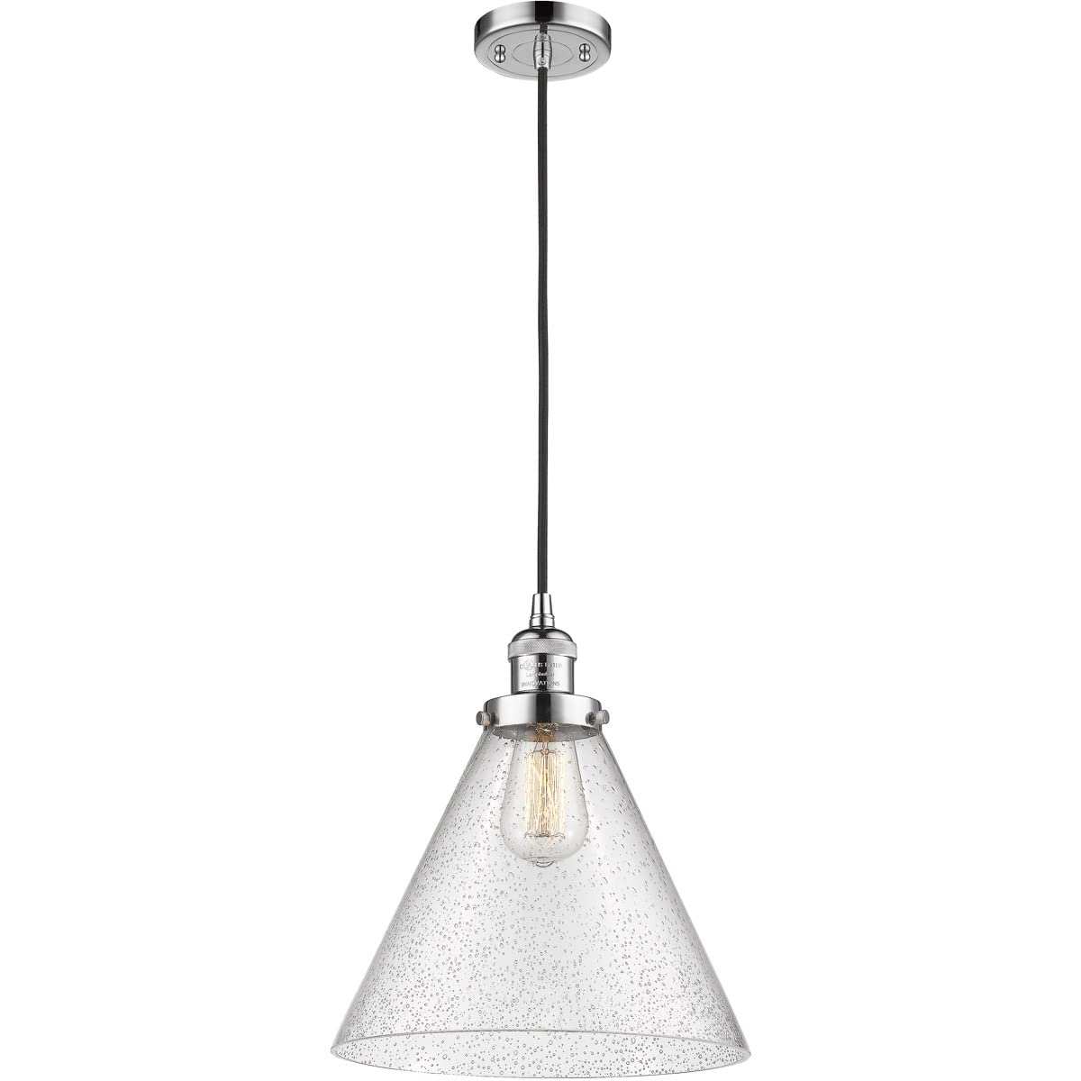 Franklin Restoration Collection Chrome LED Mini Pendant Light - Innovations 201C-PC-G44-L-LED Traditional Style for Kitchen Island, Dining Room & Entryway Lighting