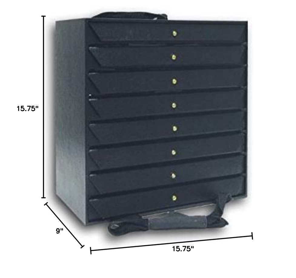 8-Tray Jewelry Storage Organizer with Carrying Handle - Perfect for Travel, Home & Gift Organization | Necklace, Ring & Earring Display Case