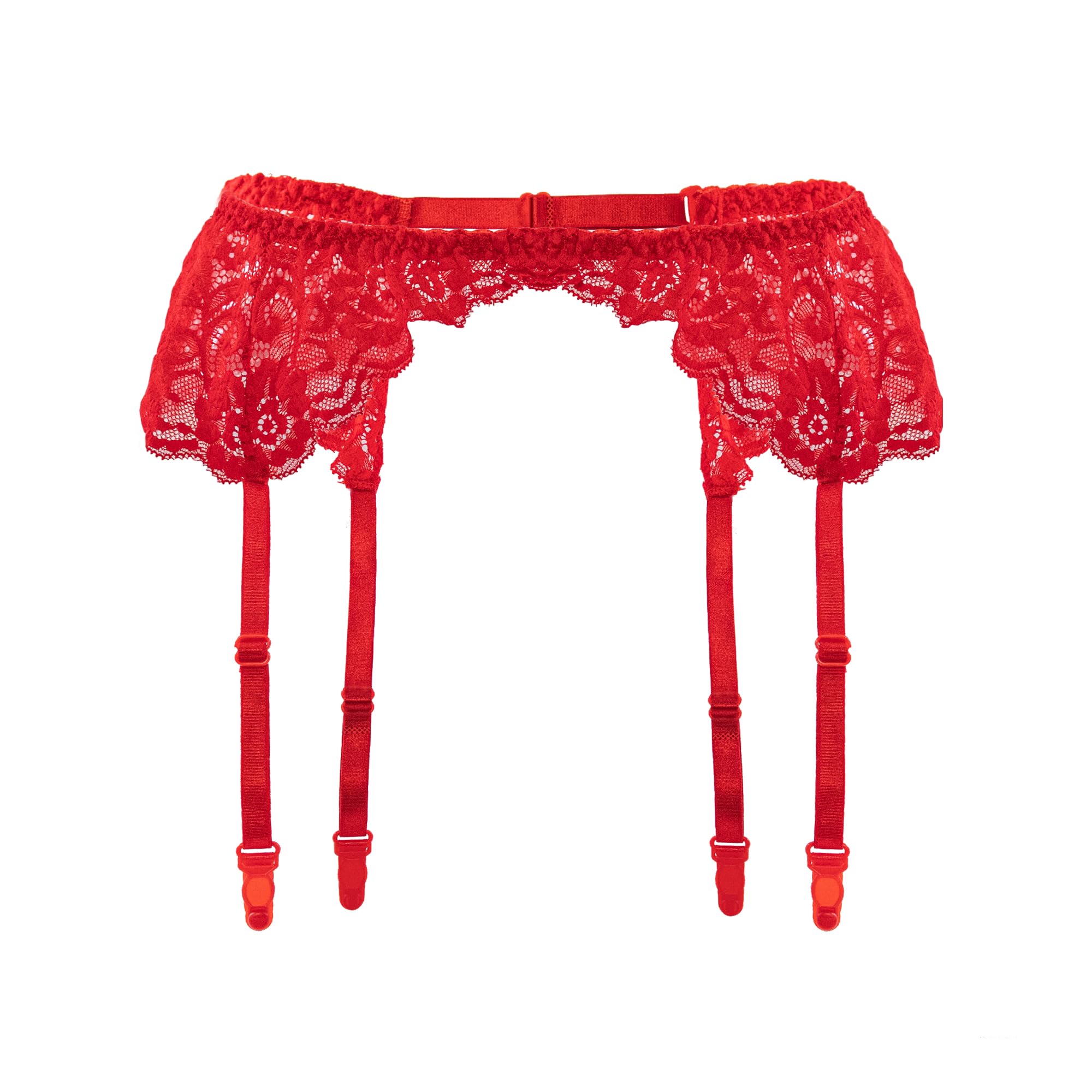 Lidogirl Women's Lace Garter Belt with Sheer Stockings - Sexy Lingerie Set for Valentine's Day, Bridal Nightwear & Boudoir Photography