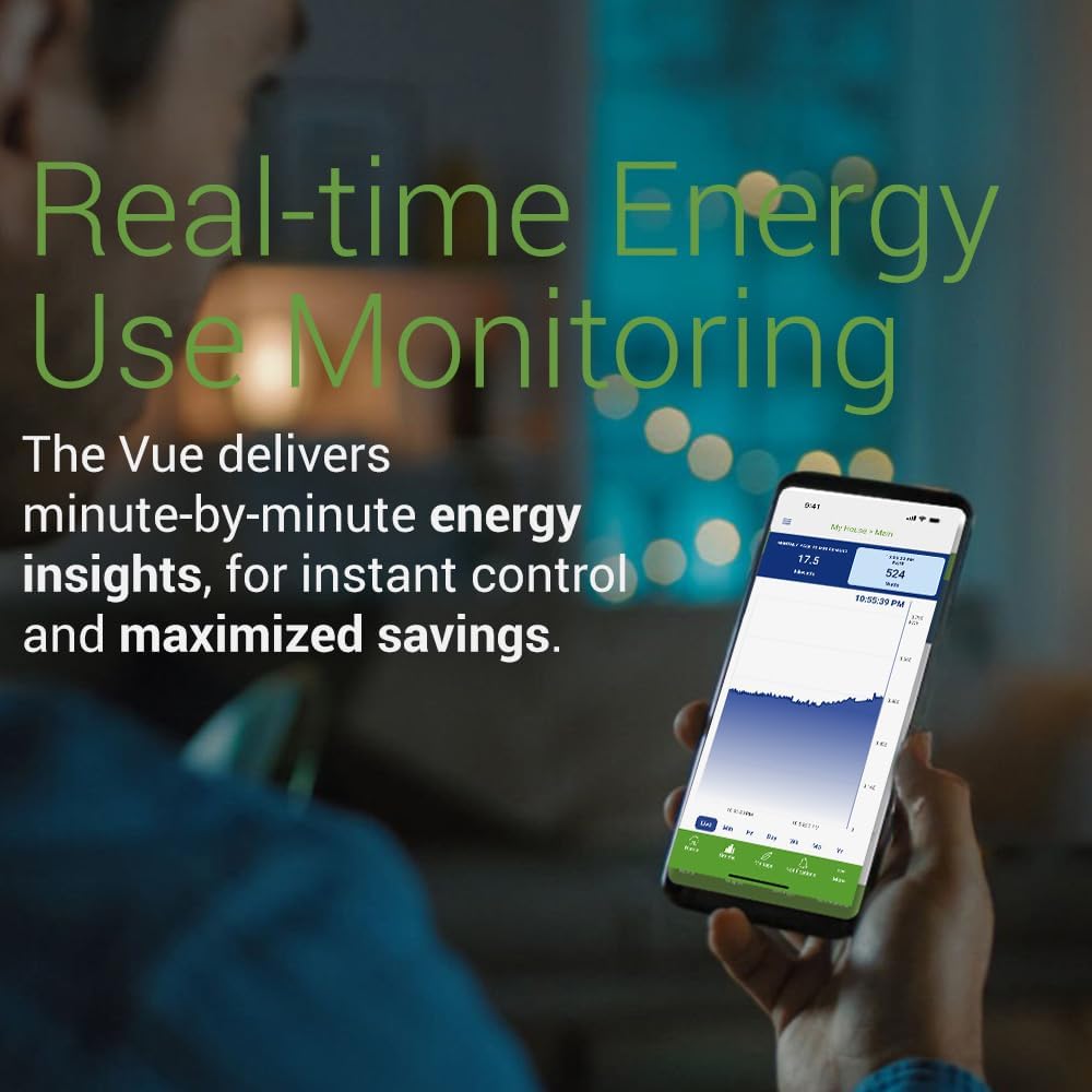 Emporia Gen 3 Smart Home Energy Monitor with 16 50A Sensors | Real-Time Electricity Usage Tracking | Solar & Net Metering Compatible | Home Automation Energy Savings for Smart Homes | Monitor Appliances, HVAC & Solar Systems