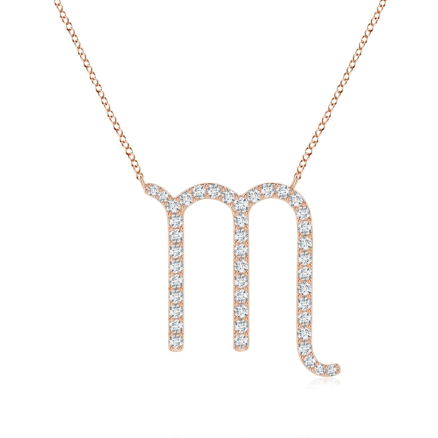 Angara 14K Solid Gold April Birthstone Diamond Pendant Necklace for Women & Girls | Elegant Jewelry Gift for Birthday, Wedding Anniversary | Perfect for Everyday Wear & Special Occasions