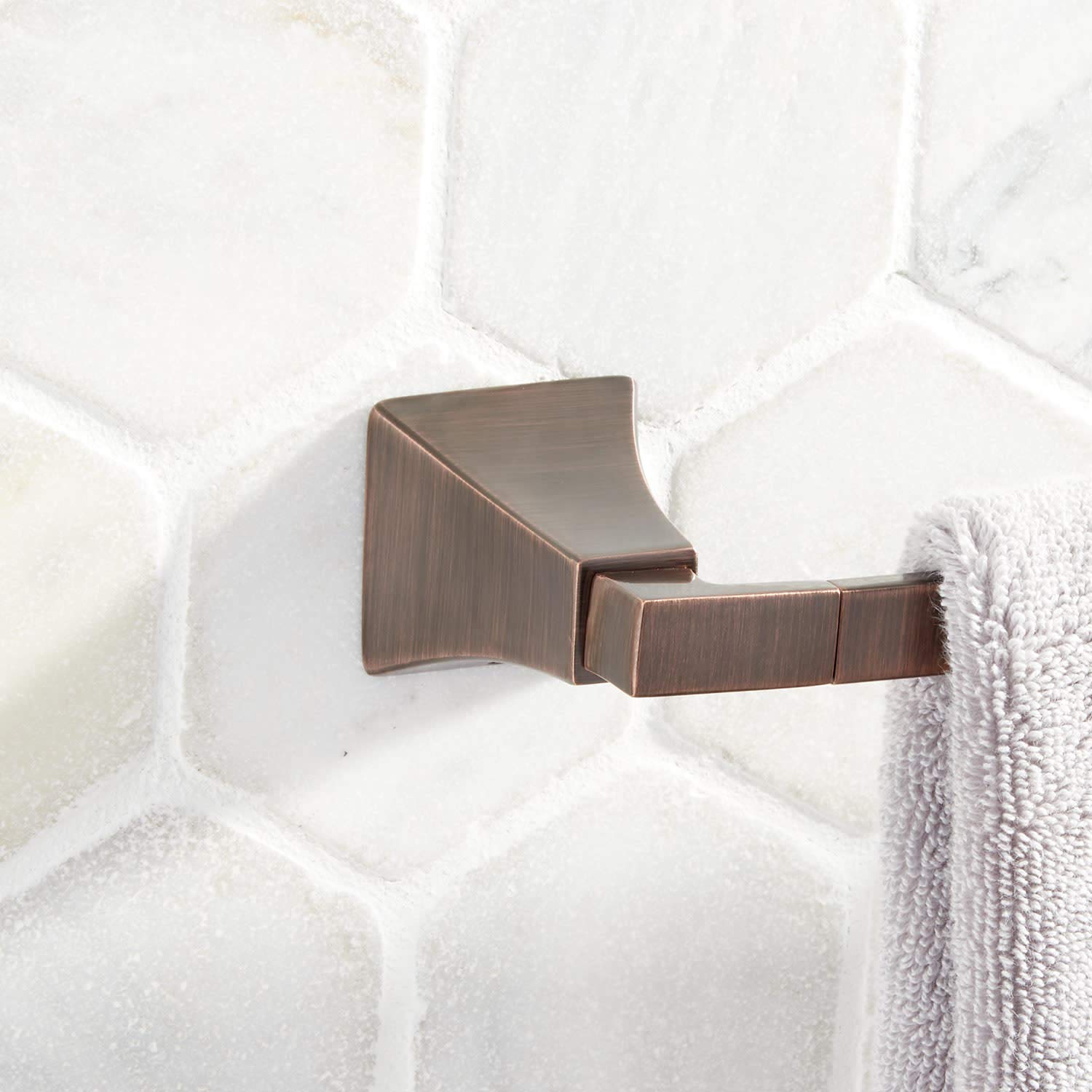 Signature Hardware 948224-24 Vilamonte 24 Inch Brushed Nickel Towel Bar - Bathroom Towel Rack for Modern Home Decor & Spa Style Bathrooms