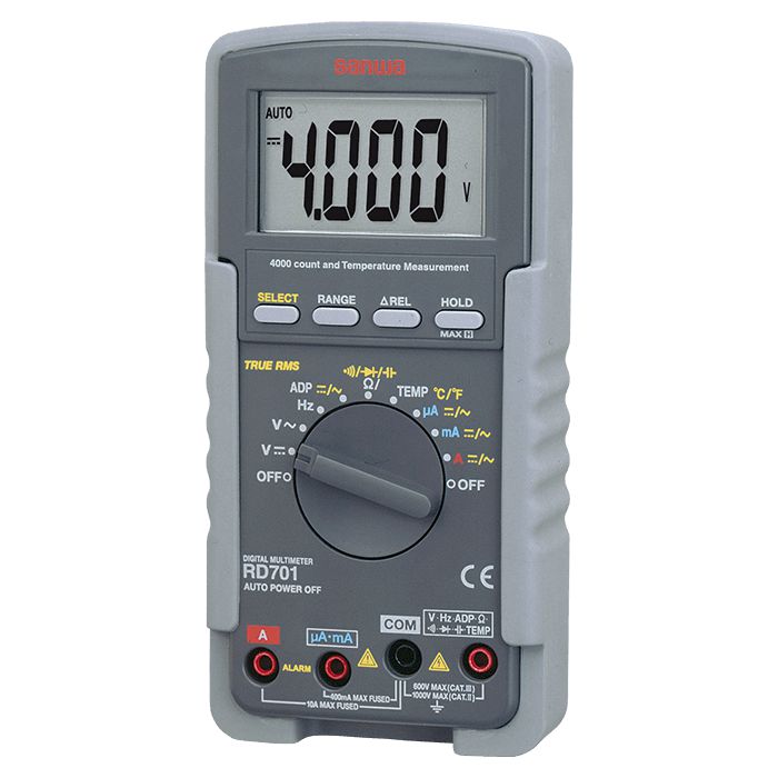 RD701 True RMS Digital Multimeter with High Input Impedance - Professional Electrical Testing for Home, Automotive & Industrial Use