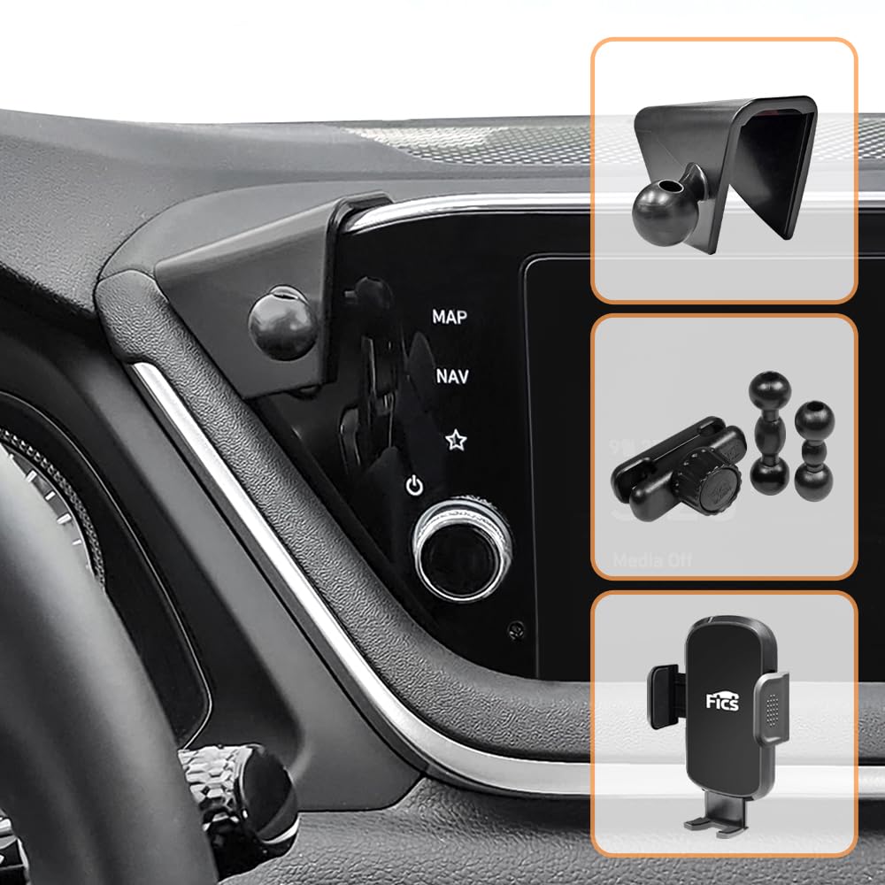 FICS SONATA 2023 Car Accessories - Universal Phone Mount Holder for Hyundai Sonata 2023 - Custom Fit Dashboard & Air Vent Phone Stand - Perfect for GPS Navigation & Hands-Free Driving