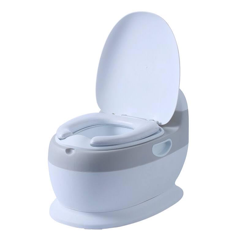 Realistic Flush Sound Baby Potty Training Toilet - Toddler Potty Chair for Boys & Girls - Encourages Independent Toilet Learning at Home & Daycare