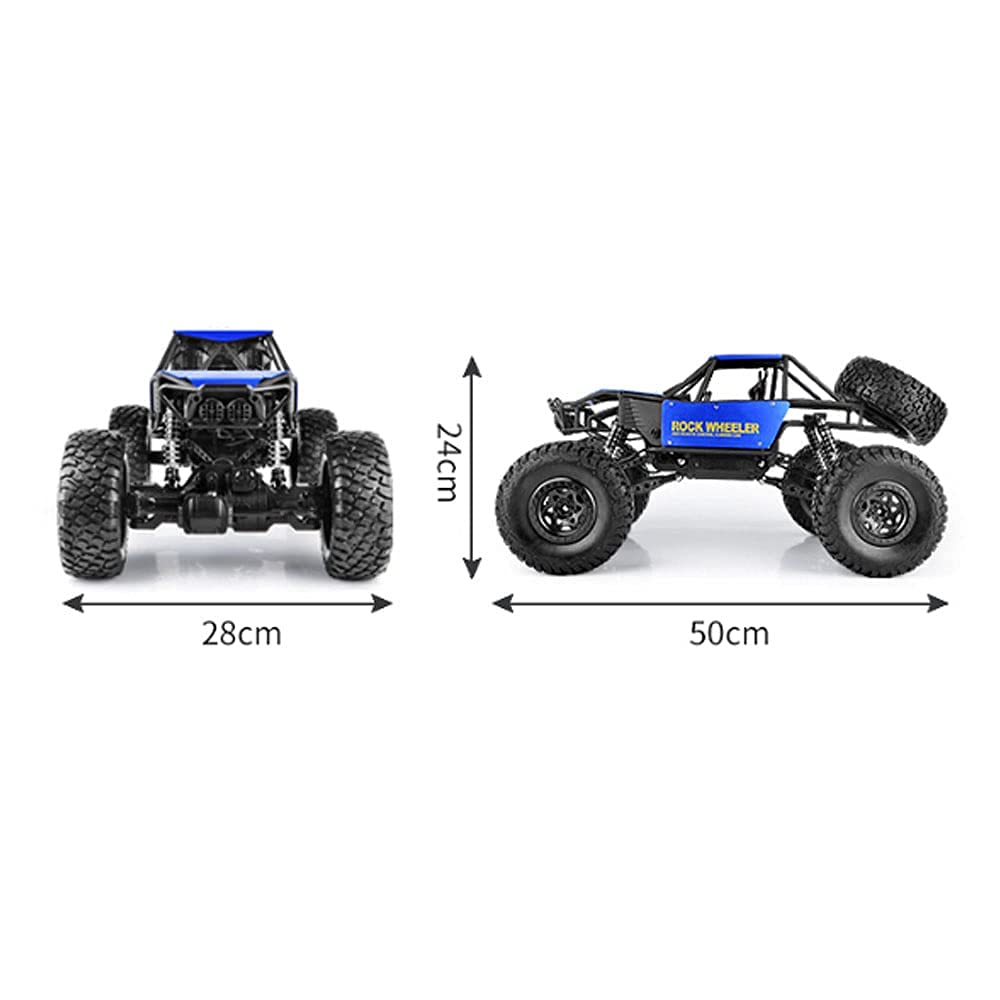 1:8 Scale Large Remote Control Monster Truck - 4WD Off-Road RC Crawler Car for Kids & Adults - All Terrain Vehicle for Outdoor Adventure, Birthday & Christmas Gifts