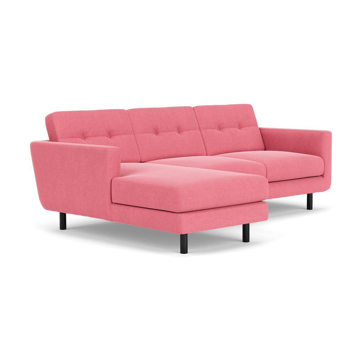 Conrad Fabric Left Chaise Sofa - Modern L-Shaped Sectional Couch with Reversible Chaise Lounge for Living Room, Apartment & Home Theater Comfortable Seating
