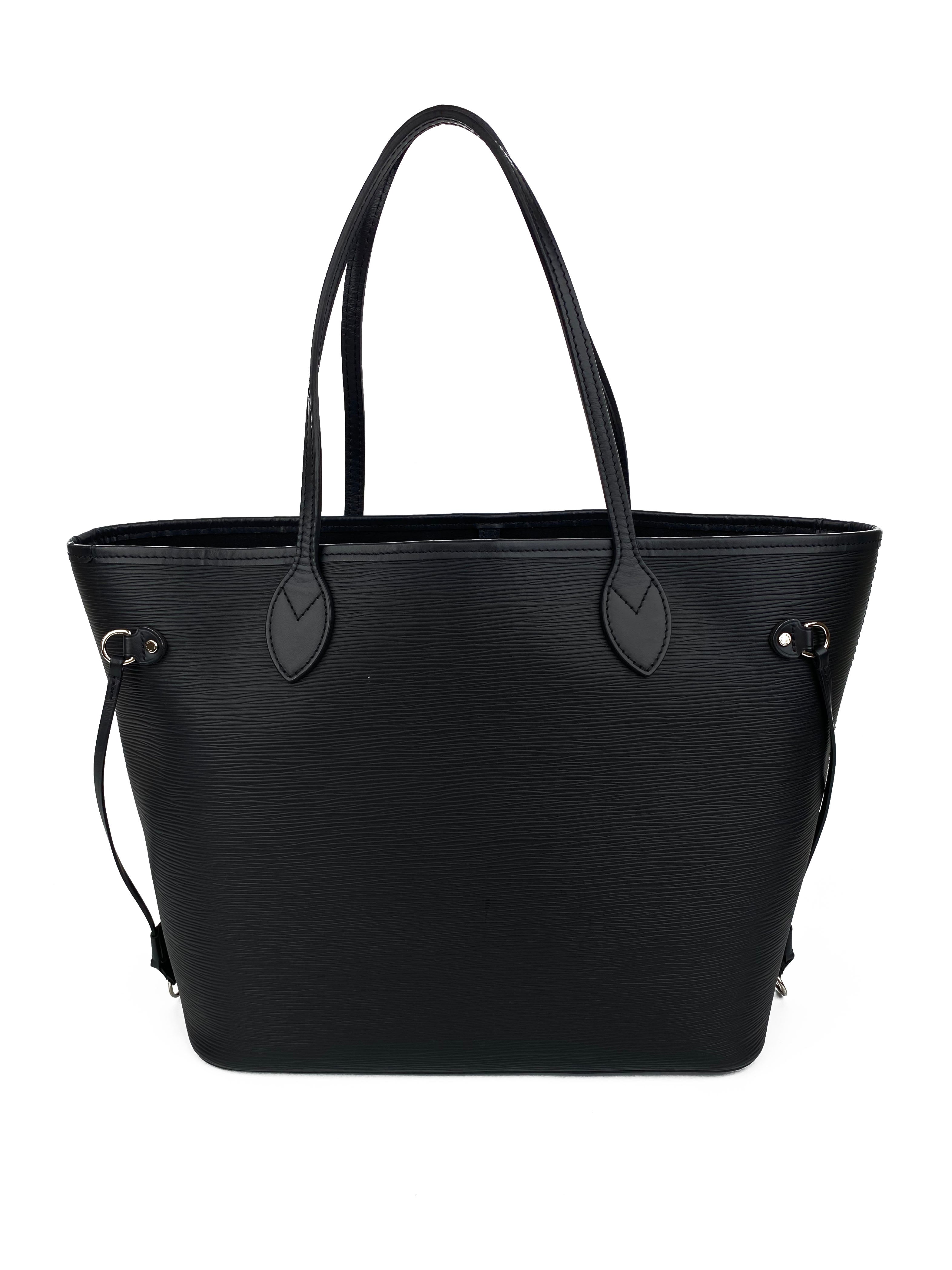 Authentic Louis Vuitton Black Epi Leather Neverfull MM Tote Bag - Luxury Designer Handbag for Women, Perfect for Work, Travel & Everyday Use