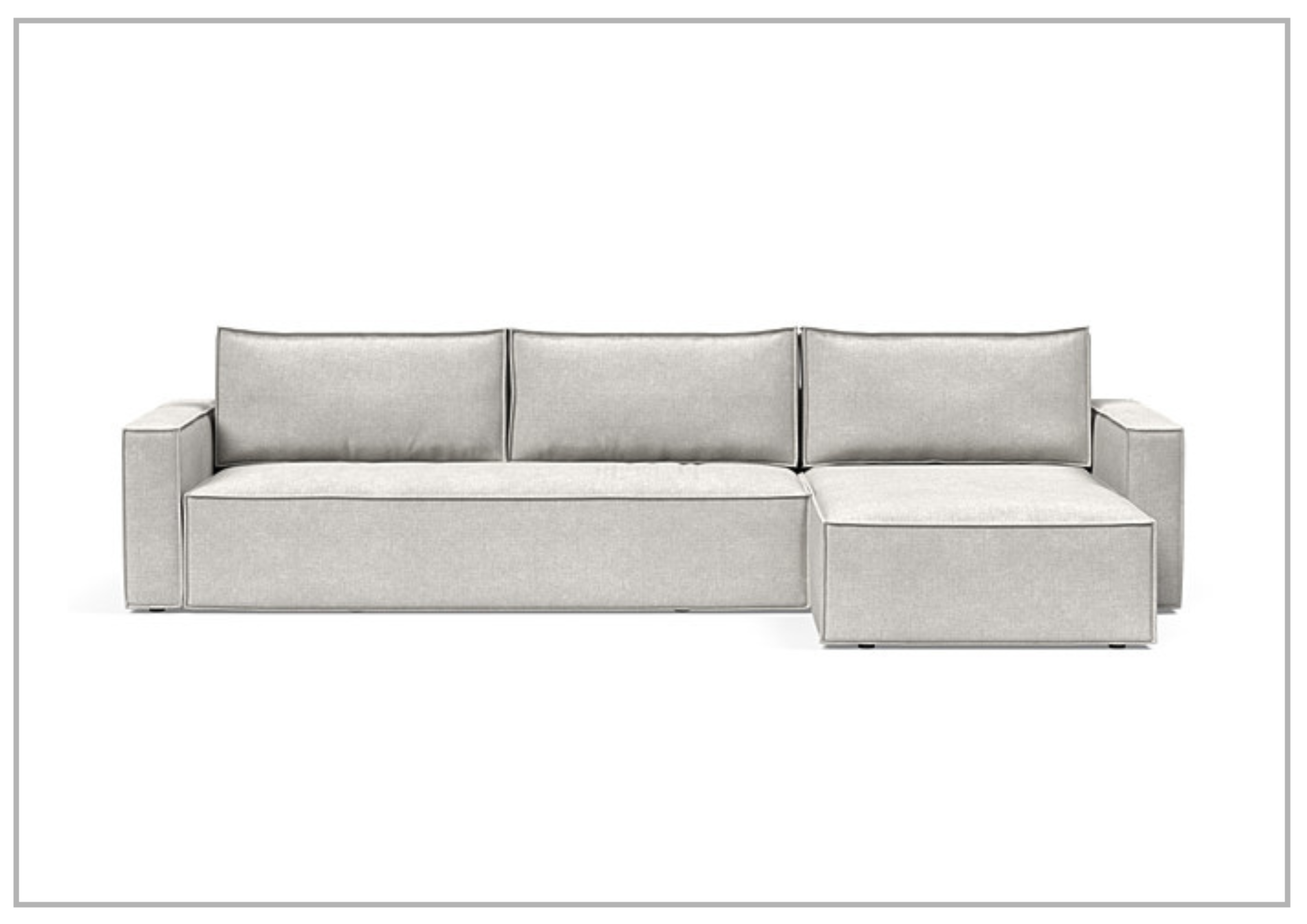 Innovation Living Newilla Fabric L-Shaped Sectional Sleeper Sofa - Convertible Sofa Bed for Small Spaces, Modern Living Room Furniture with Storage, Perfect for Apartments, Guest Rooms & Home Offices