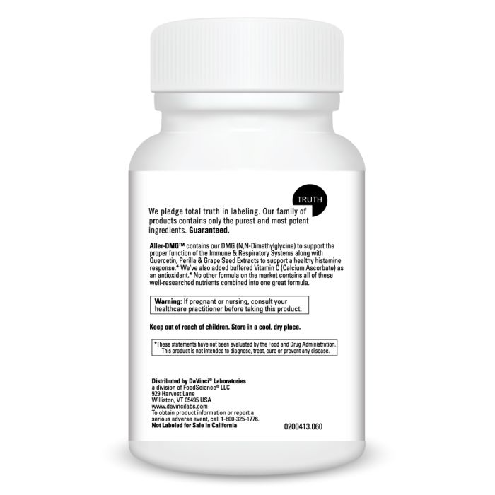 Davinci Labs Aller DMG™ - 60 Capsules | Immune Support Supplement for Allergy Relief | Supports Respiratory Health & Seasonal Wellness