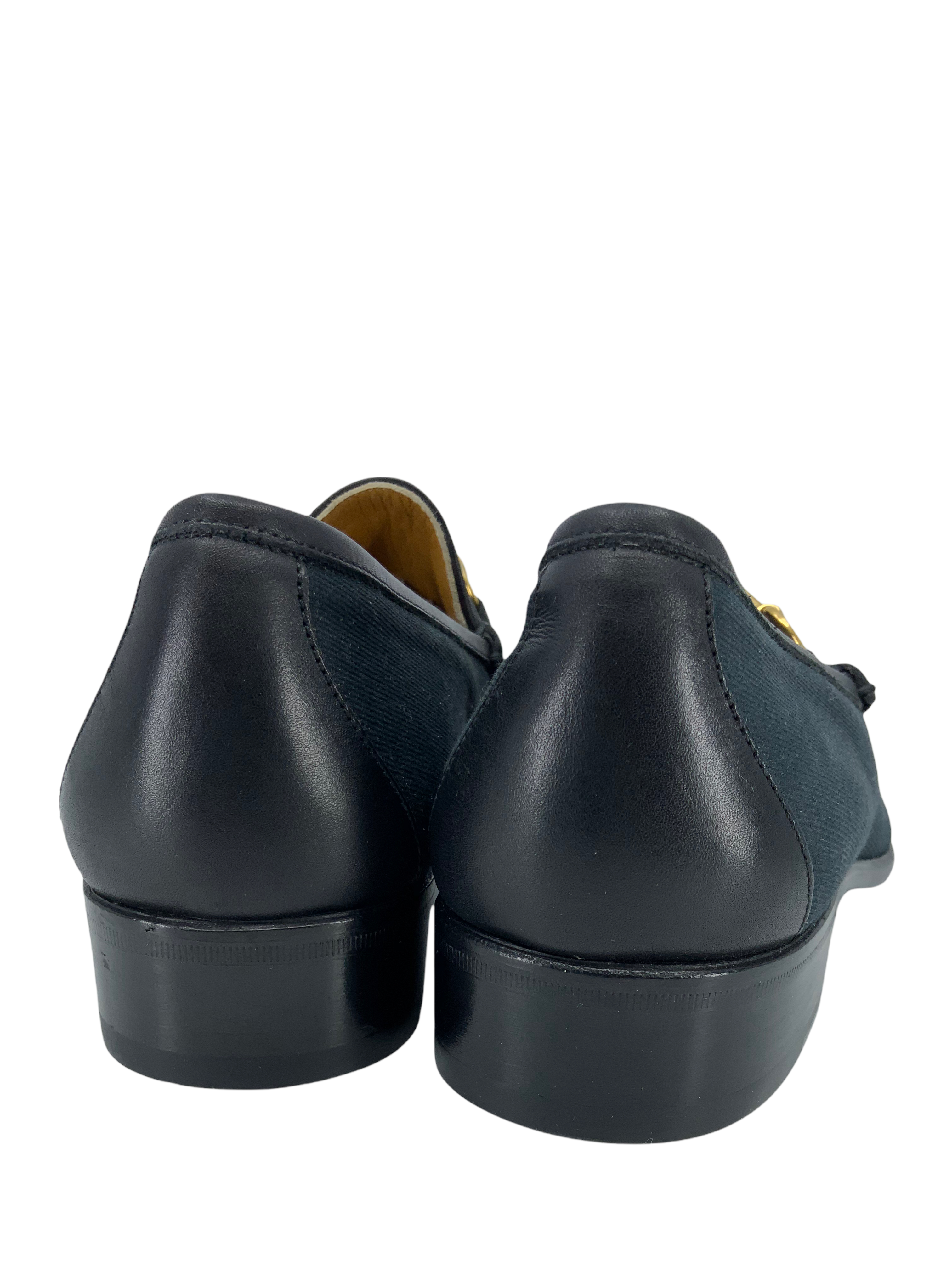 Gucci Canvas Classic Horsebit Loafer Women's Size 5.5 - Premium Italian Leather Slip-On Shoes for Business, Office & Casual Wear