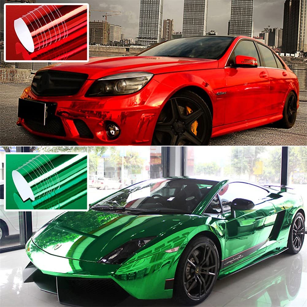 Premium PVC Car Electroplating Film - 152cm x 20cm Mirror Finish Protective Vinyl Wrap for Auto Body & Side Mirror Protection | DIY Car Modification Accessories for Enhanced Vehicle Aesthetics & Scratch Resistance (Great for Sports Cars, SUVs & Daily Drivers)