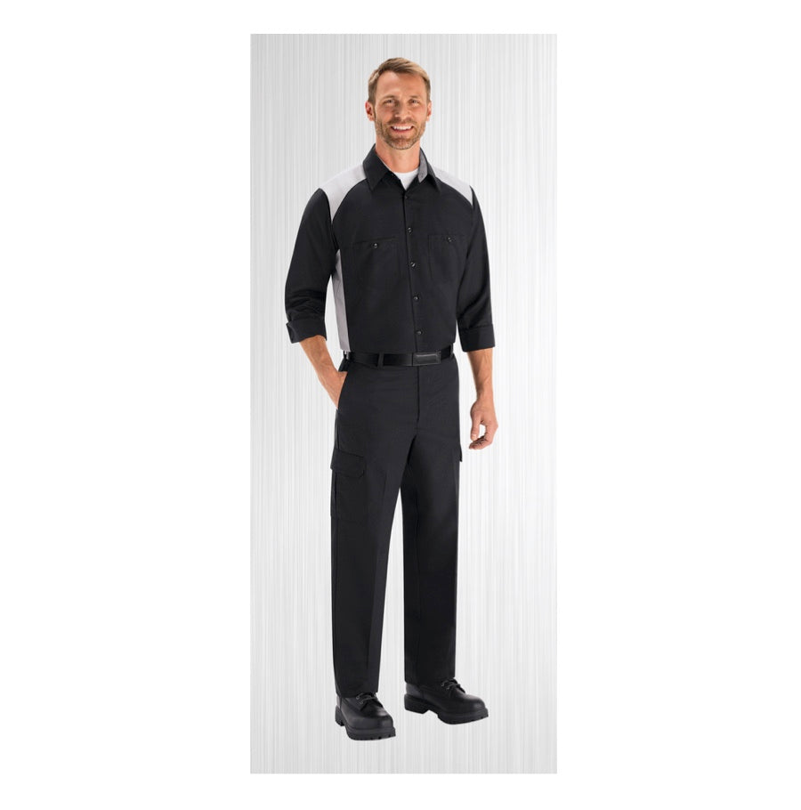 Red Kap Men's Cargo Work Pants PT88BK - Durable Black Utility Pants for Construction, Landscaping & Outdoor Work | Heavy-Duty Workwear with Multiple Pockets