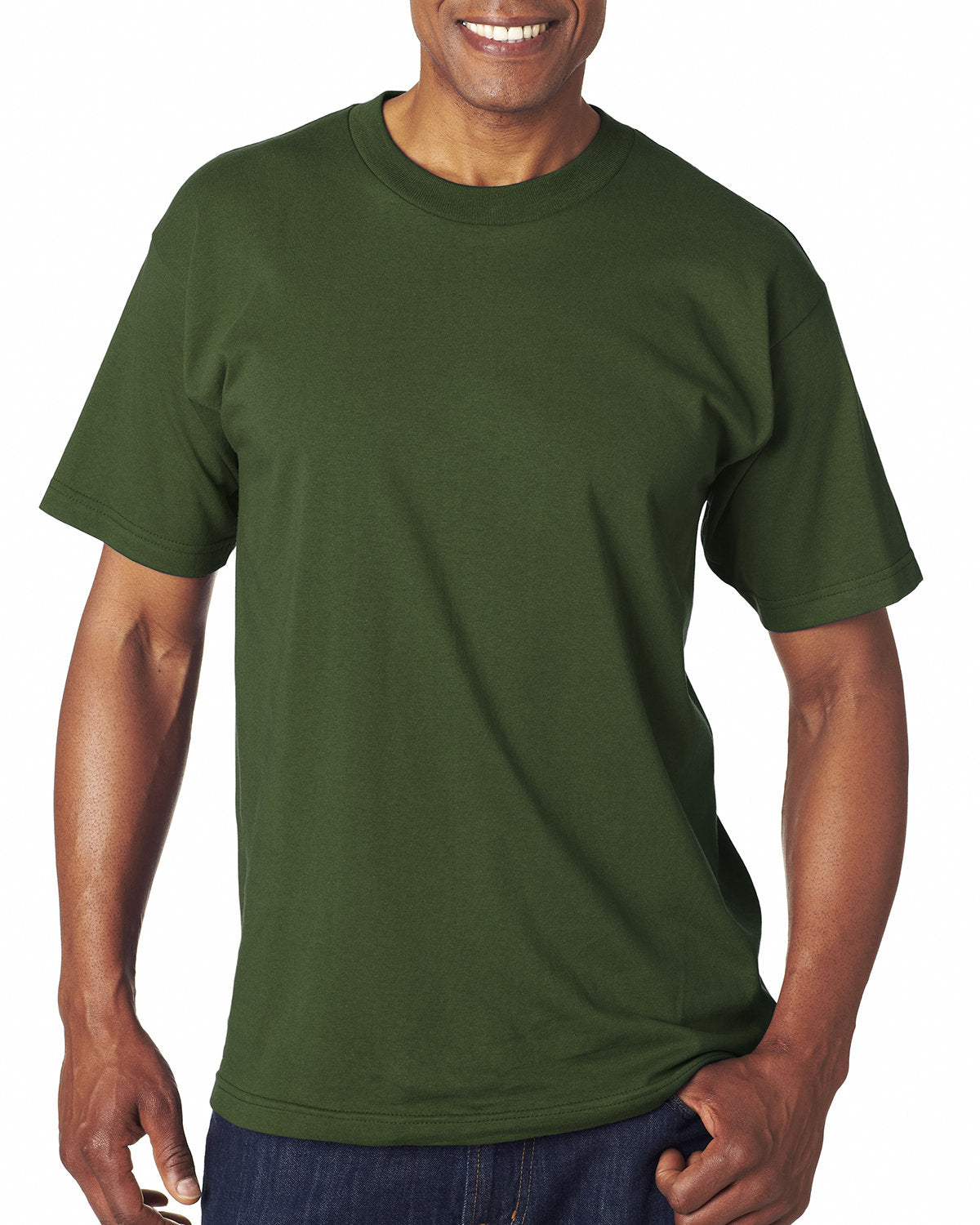Bayside BA5100 Men's 100% Cotton T-Shirt 6.1 oz - Soft Comfortable Crew Neck Tee for Casual Wear, Gym & Everyday Outfits