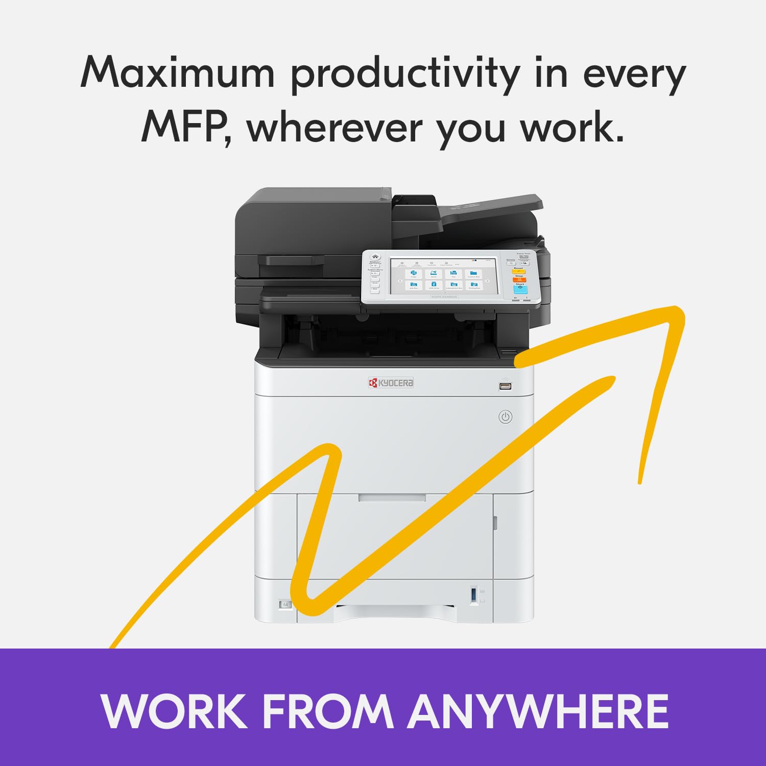 KYOCERA ECOSYS MA4000cifx All-in-One Color Laser Printer - Print, Copy, Scan, Fax | 42 ppm, 1200 dpi | Gigabit Ethernet, HyPAS | 7