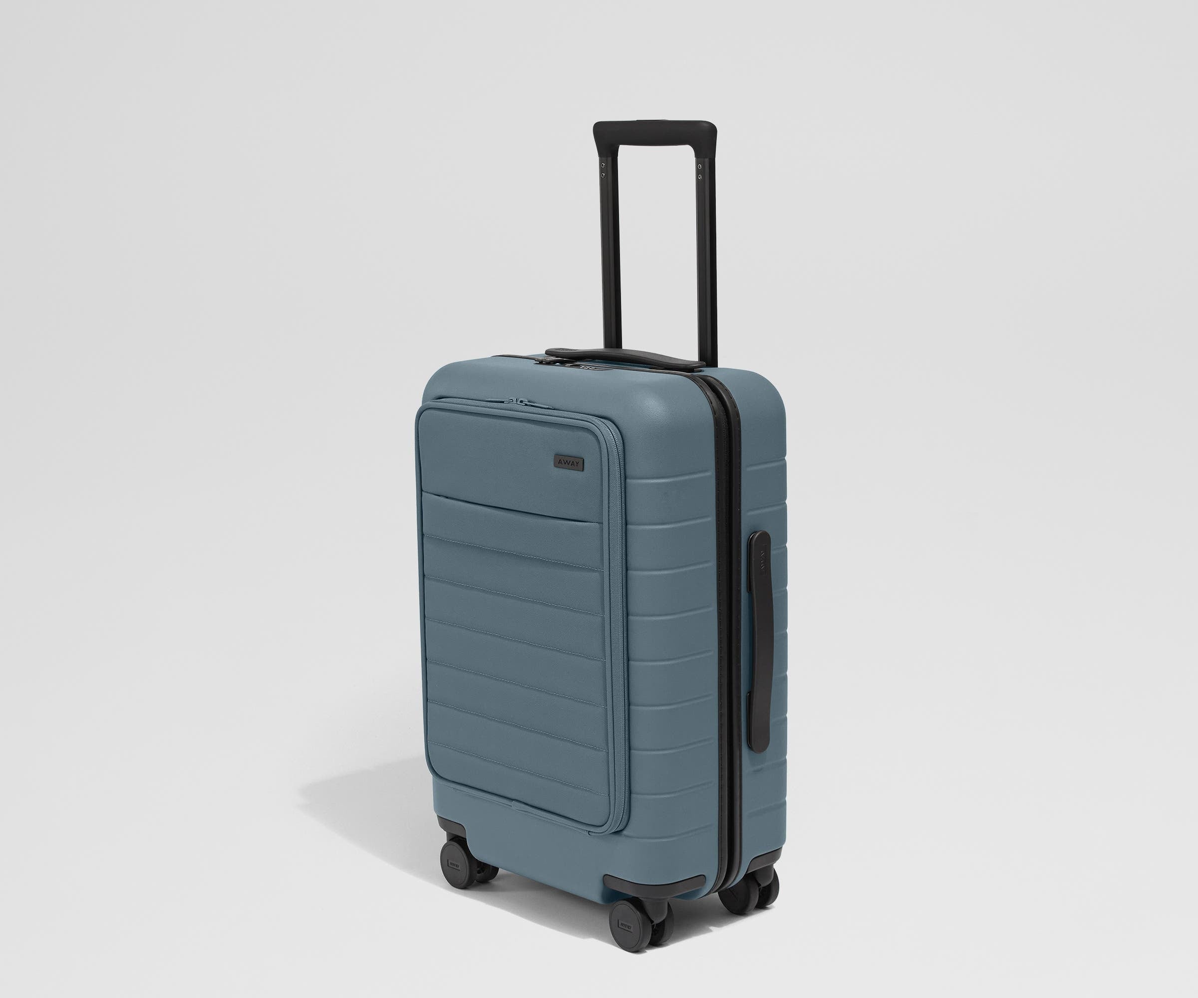 Premium The Executive Carry On Luggage in Coast Blue - Lightweight Expandable Suitcase for Business Travel & Weekend Getaways