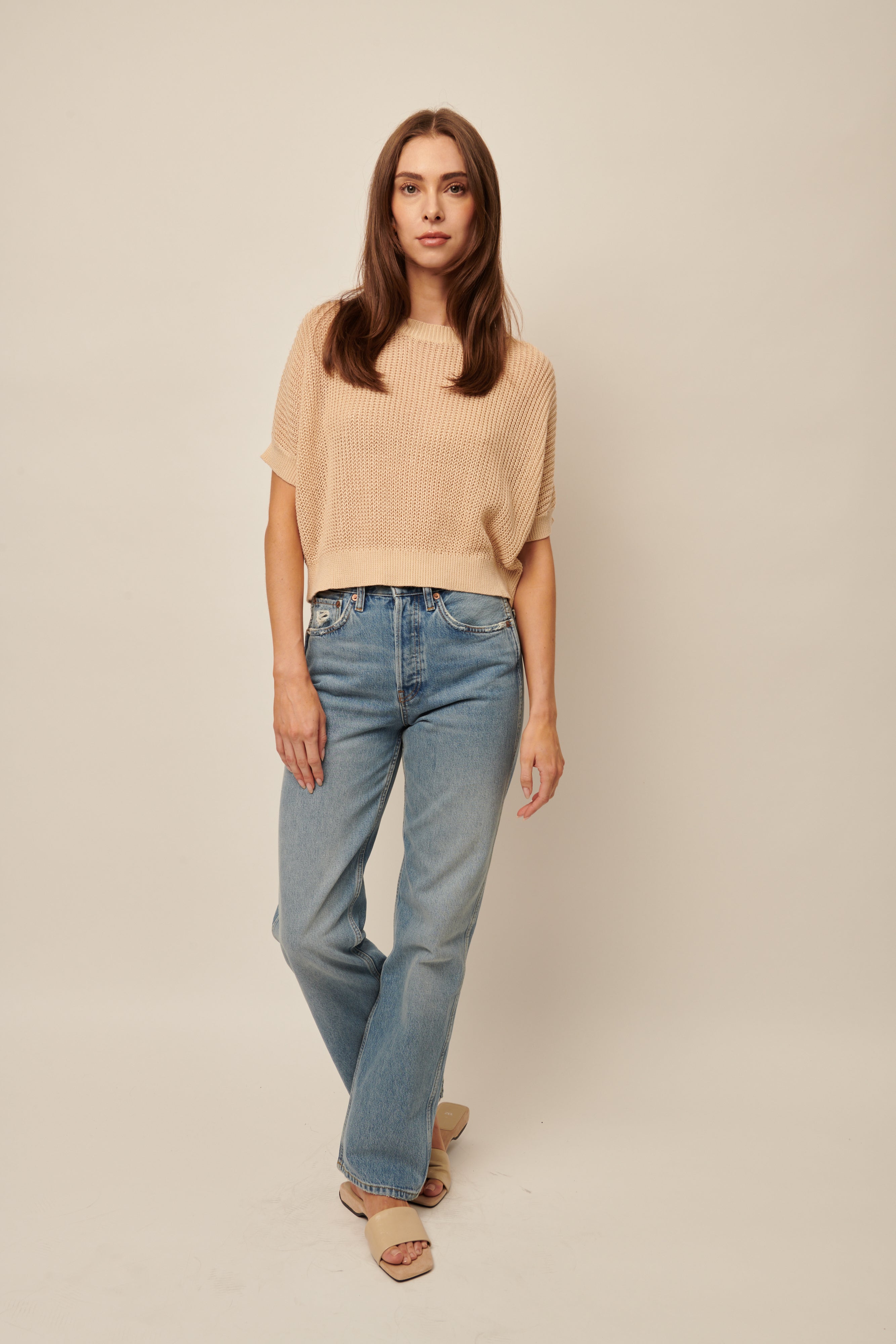 Emersyn Short Sleeve Knit Pullover Women's Casual T-Shirt - Perfect for Spring Outfits, Weekend Wear & Layering