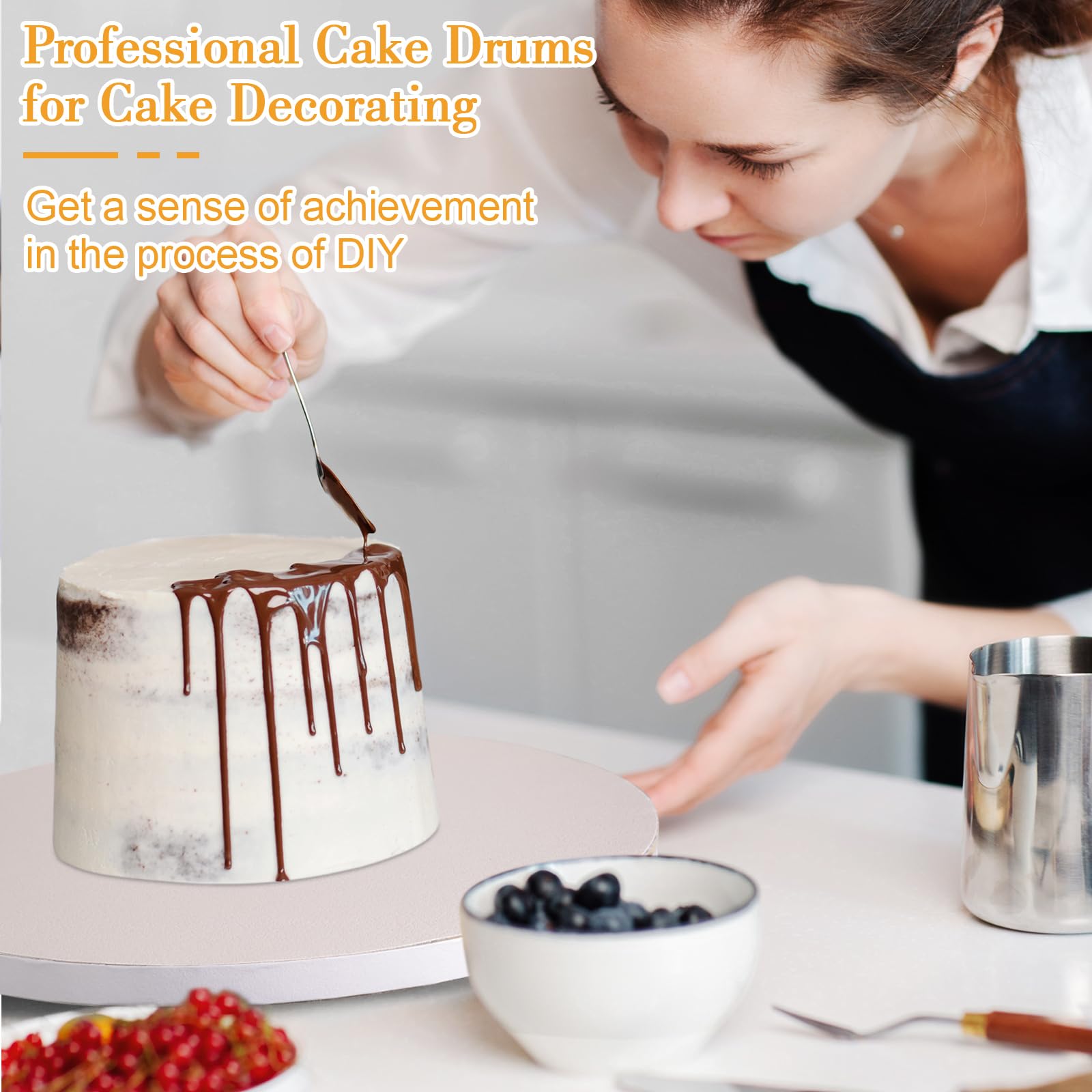 12-Pack 10 Inch Round Cake Drums - 1/2