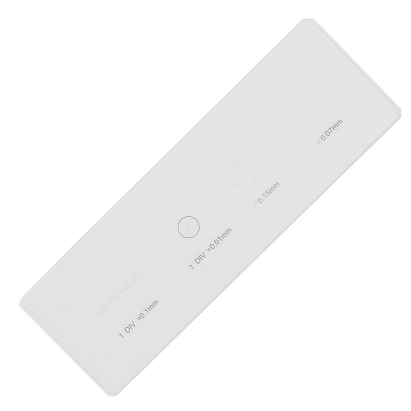 MUNEFE Microscope Micrometer Calibration Ruler - Precision Glass Slide Measuring Tool for Lab & School Teaching | Standard Size for Microscopy, Science Experiments & Educational Use