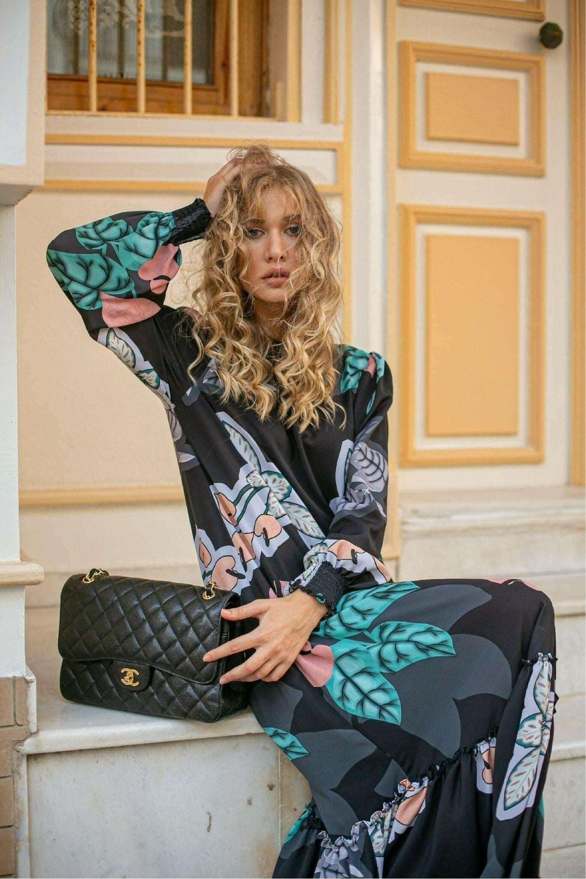 Emilia Long Sleeve Maxi Dress for Women - Elegant Flowy Summer & Evening Wear for Weddings, Parties & Special Occasions