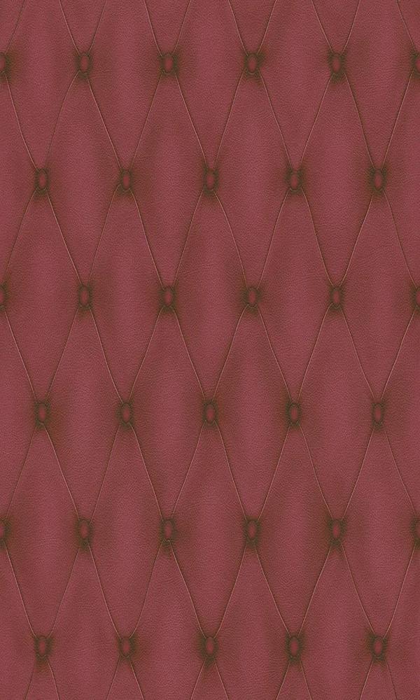 Contemporary Faux Leather Marsala Red Tufted Wallpaper R3681 - Elegant Home Decor for Living Room, Bedroom & Office