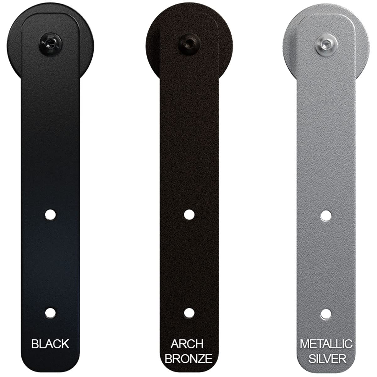 GB6008H48BL Black Economy Straight Strap Barn Door Hardware Kit - Fits 1 3/8