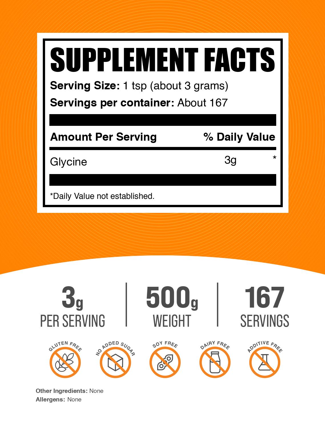 Pure Glycine Powder 24598282 - High-Quality Amino Acid Supplement for Muscle Recovery, Sleep Support & Cognitive Function