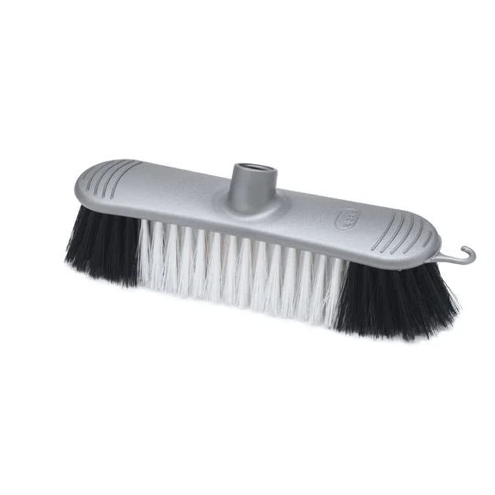 Addis Soft Broom Head - Metallic Silver Replacement Broom Head for Easy Sweeping - Perfect for Hardwood Floors, Tile & Indoor Cleaning (Model 510344)