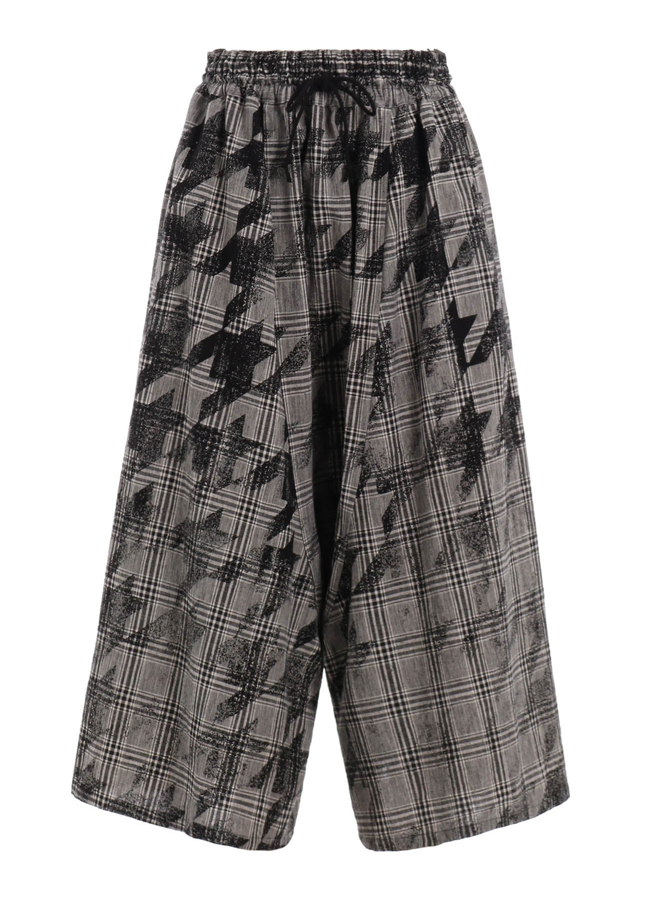 Stylish Cotton Linen Plaid Houndstooth Gathered Pants for Women - Comfortable & Trendy Casual Trousers for Office, Travel, and Everyday Wear