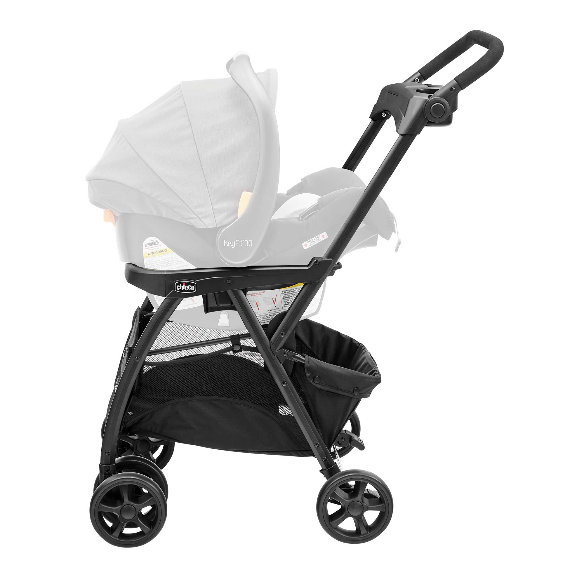 Chicco KeyFit Caddy Frame Stroller - Lightweight Infant Car Seat Carrier for Baby Travel | Perfect for Shopping, Airports & Daily Errands