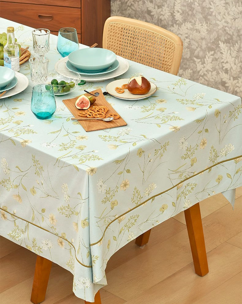 Farmhouse Tablecloth - Large Rectangle Wedding & Dining Table Cover for Kitchen, Coffee Table - Rustic Home Decor for Parties, Events & Everyday Use