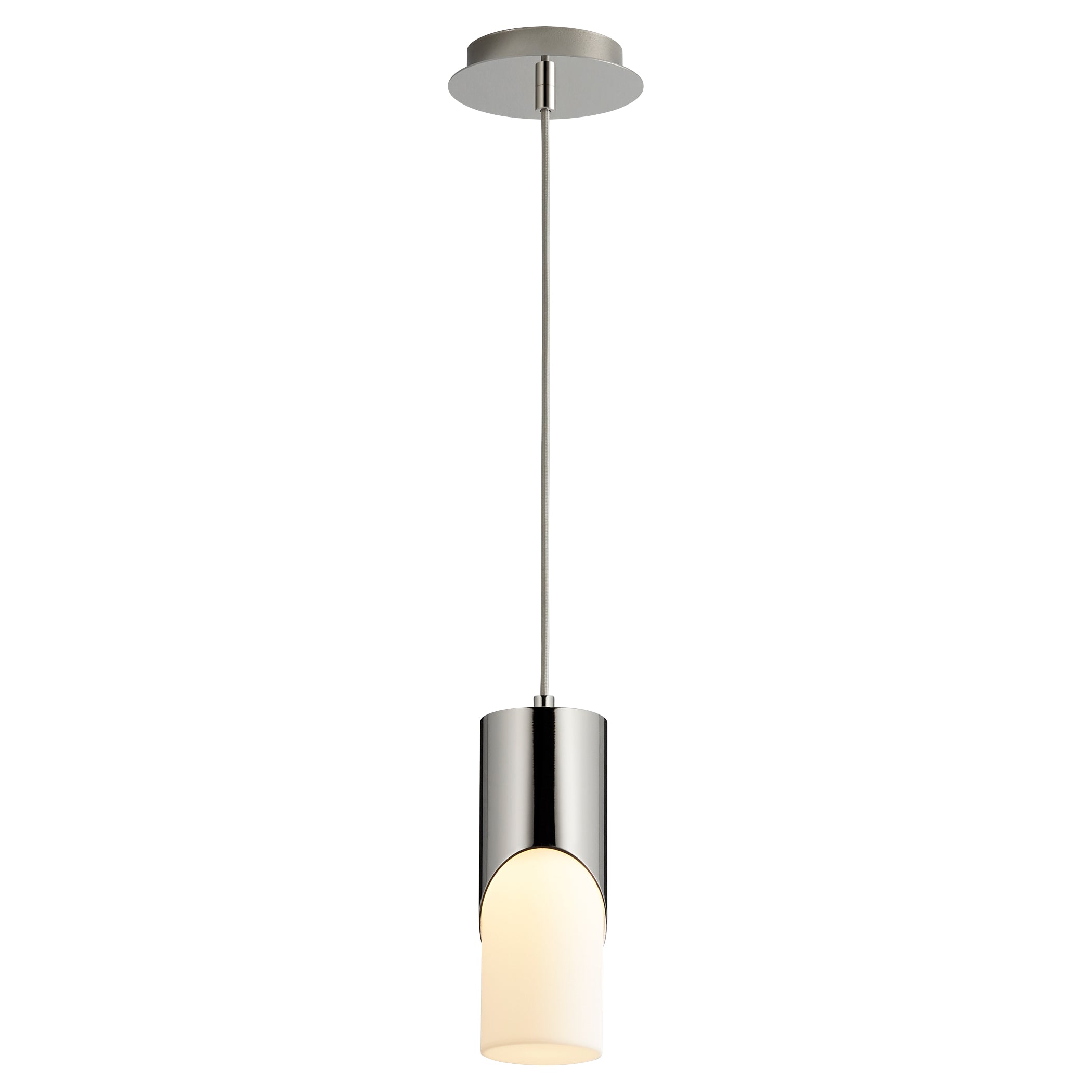 Oxygen Ellipse 3 677 220 Pendant Light Fixture in Polished Nickel Finish - Modern Ceiling Lighting for Living Room, Bedroom & Dining Room