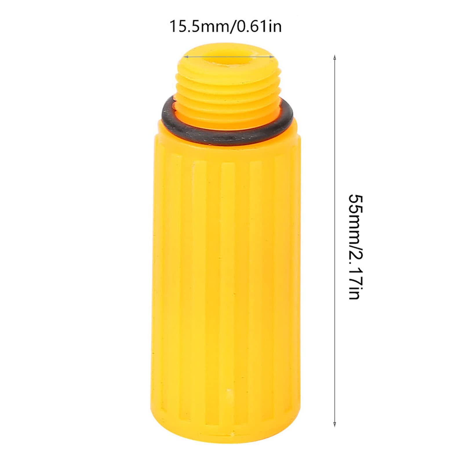 5pcs 0.61 Inch Yellow Air Compressor Vent Rods - Oil Suction Hole Breather Vents for Air Pump Heads | Durable Compressor Accessories for Industrial & Home Workshop Use